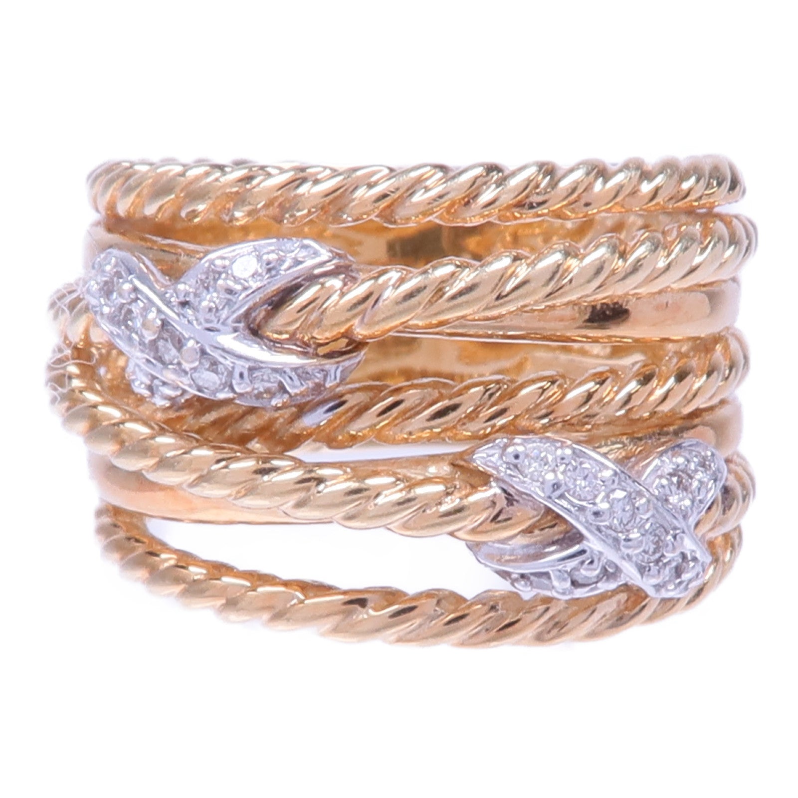 JEWELRY 18K白金/黃金Diamond Ring鑽石戒指US#4.75