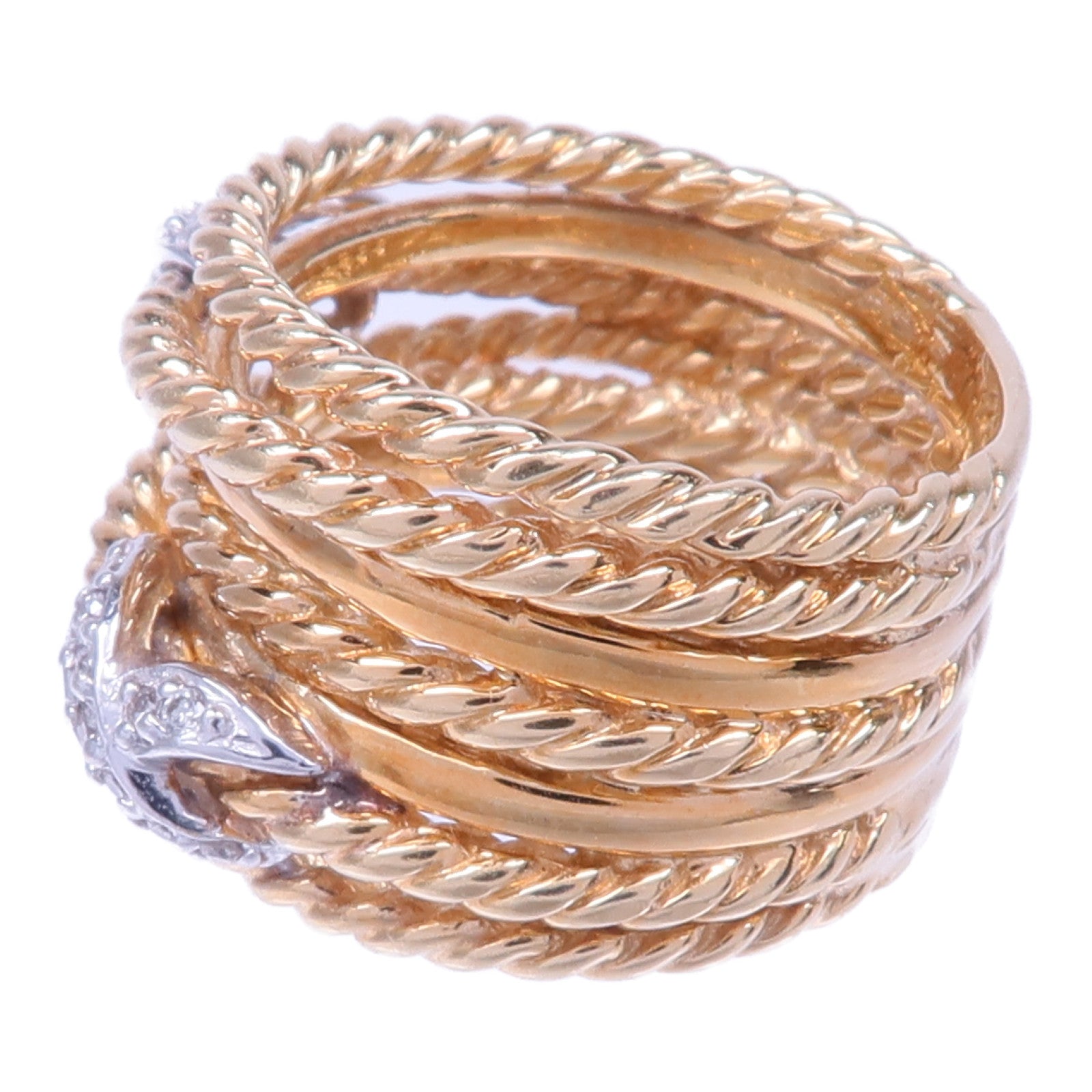 JEWELRY 18K白金/黃金Diamond Ring鑽石戒指US#4.75