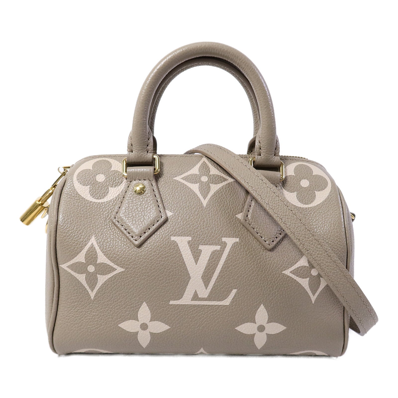 LOUIS VUITTON Monogram Empreinte Speedy Bandouliere 20扣手挽肩背兩用袋