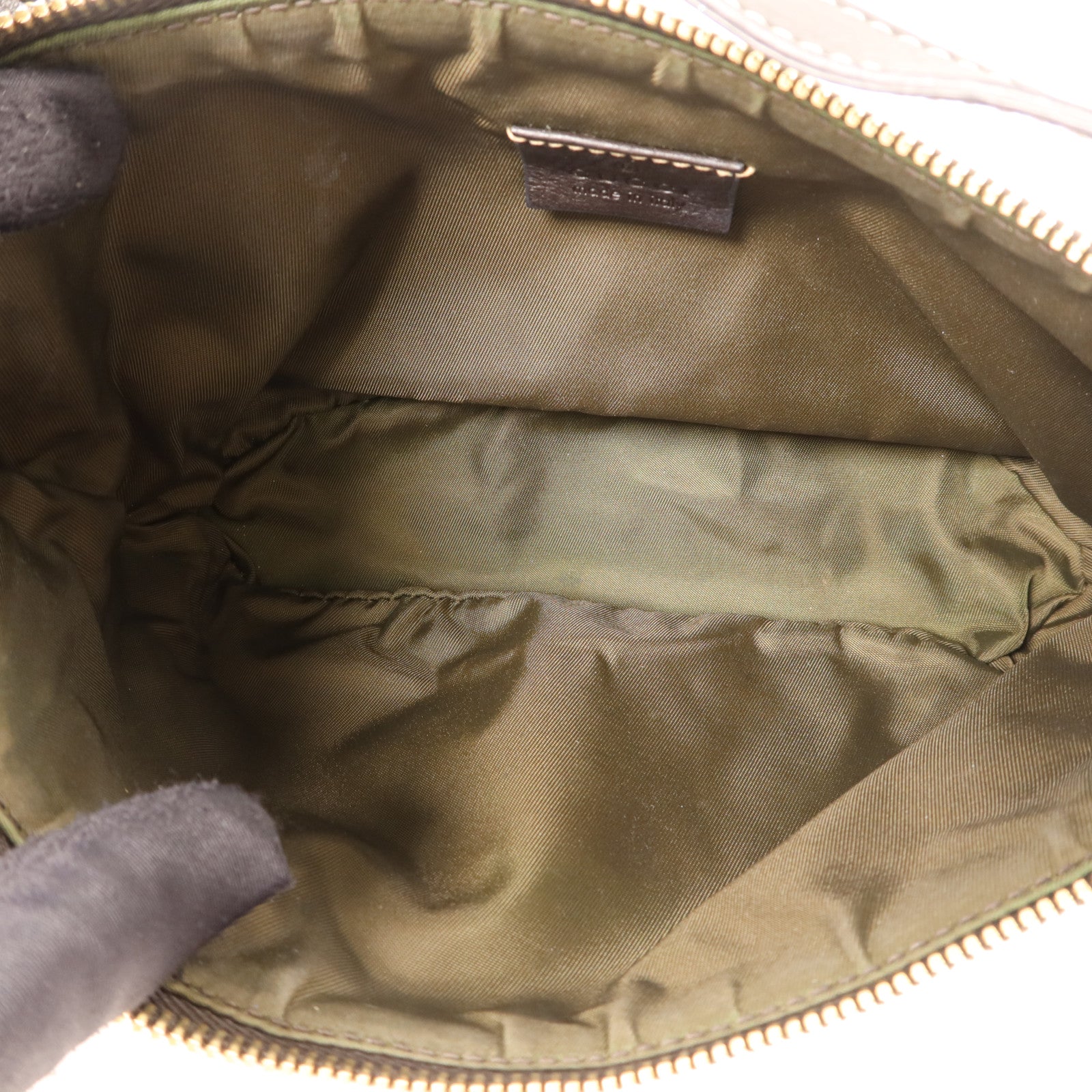 GUCCI 帆布Accessory Pouch Sherry Line Vintage金扣手挽袋