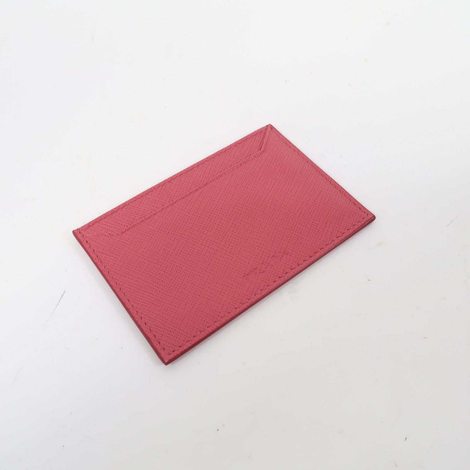 PRADA 牛皮皮革Card Case金扣卡片套粉紅色