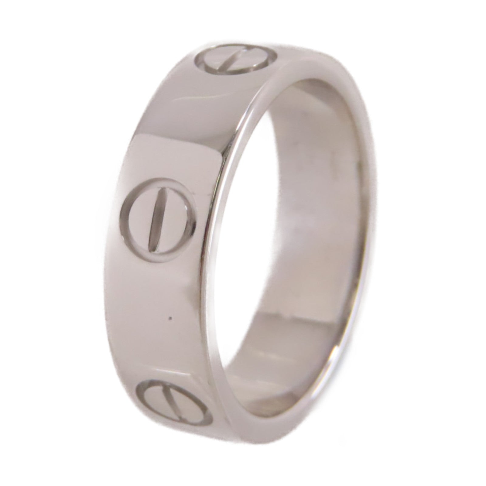 CARTIER 18K白金Love Ring戒指#53/US#6.5