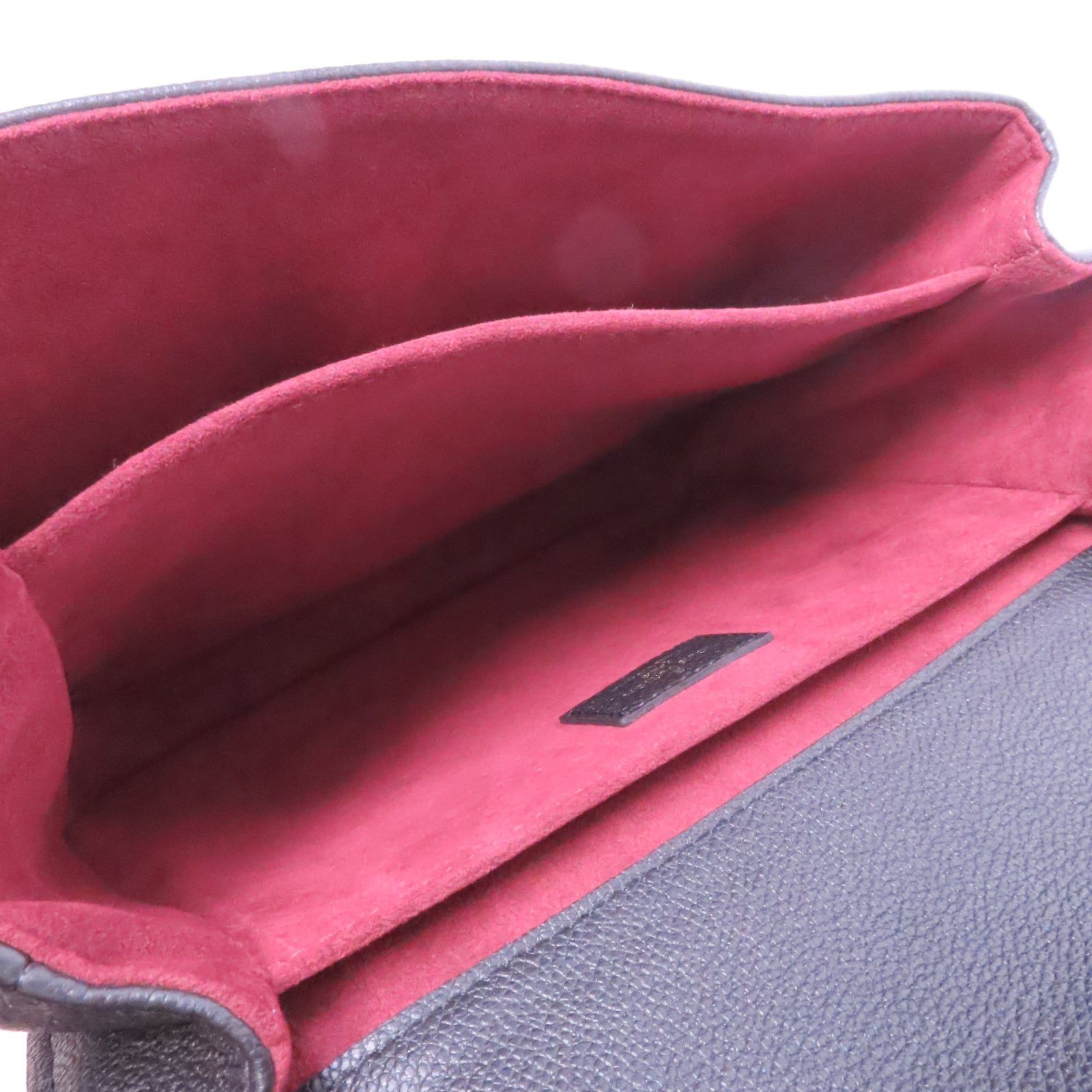 LOUIS VUITTON Monogram Empreinte Pochette Metis金扣手挽肩背两用袋黑色