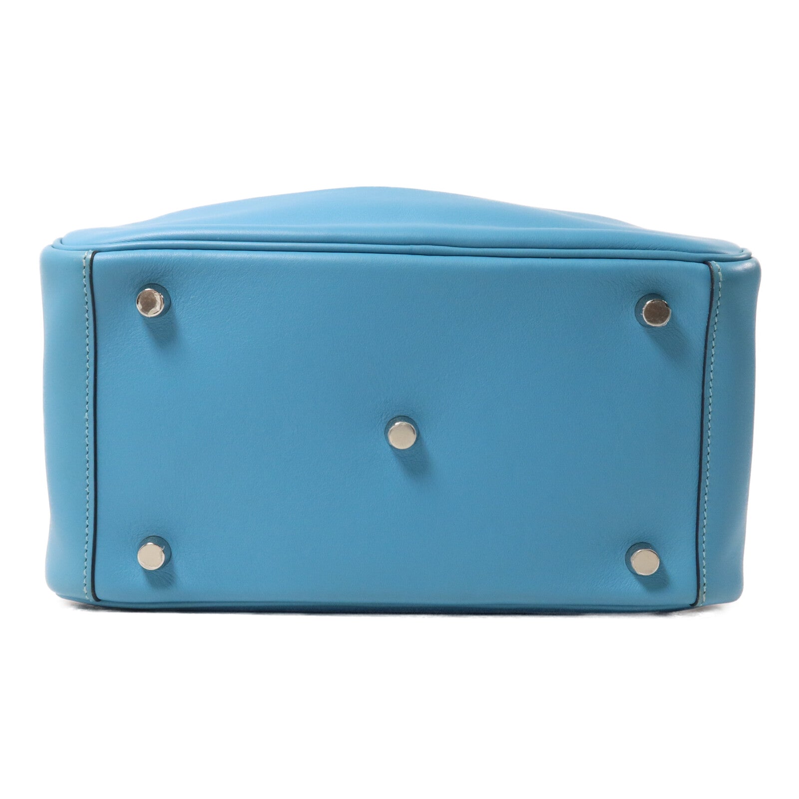 HERMES Swift皮革Lindy 26手挽肩背兩用袋Bleu Du Nord/Vert Verone