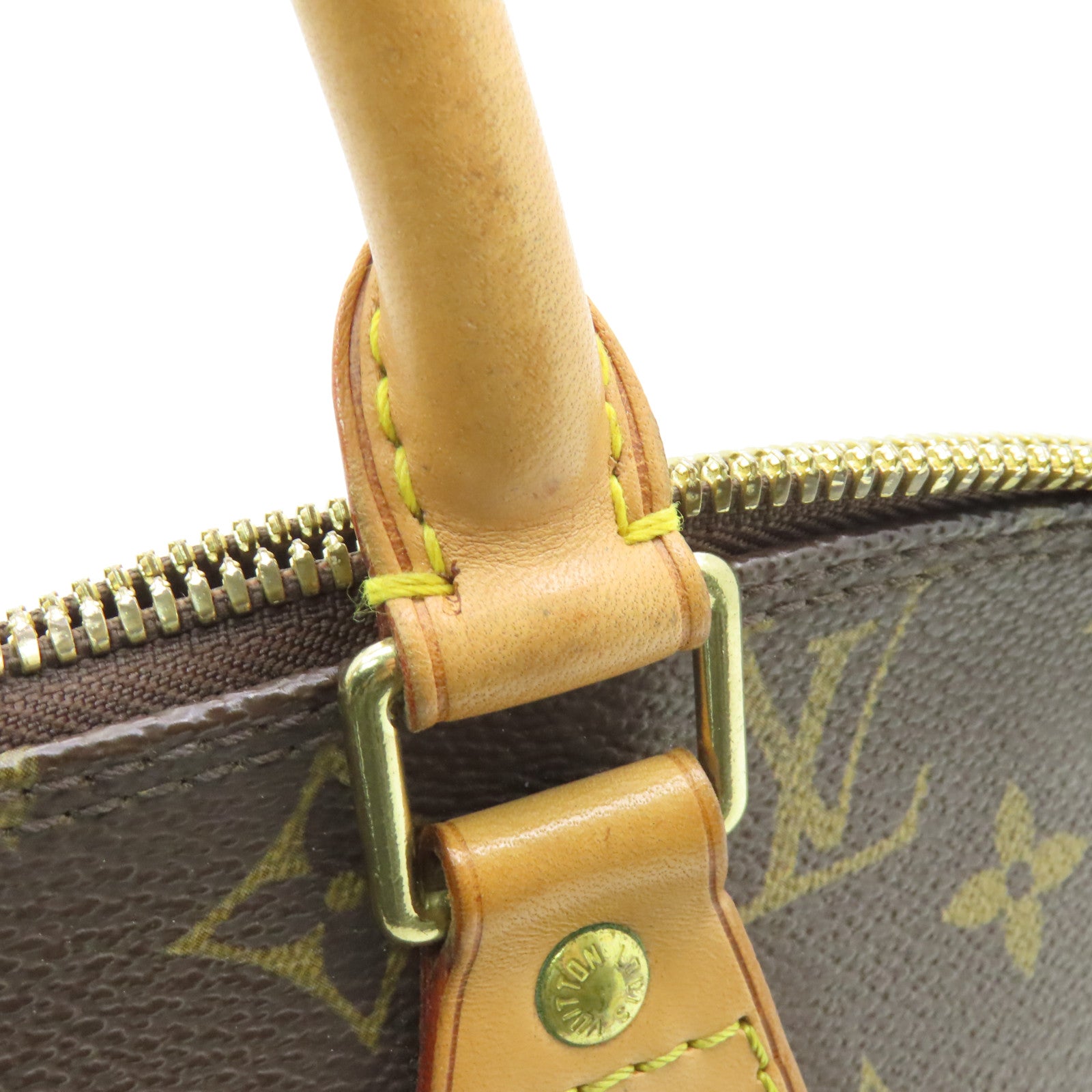 LOUIS VUITTON 【激減優惠】Monogram Alma MM金扣手挽袋棕色
