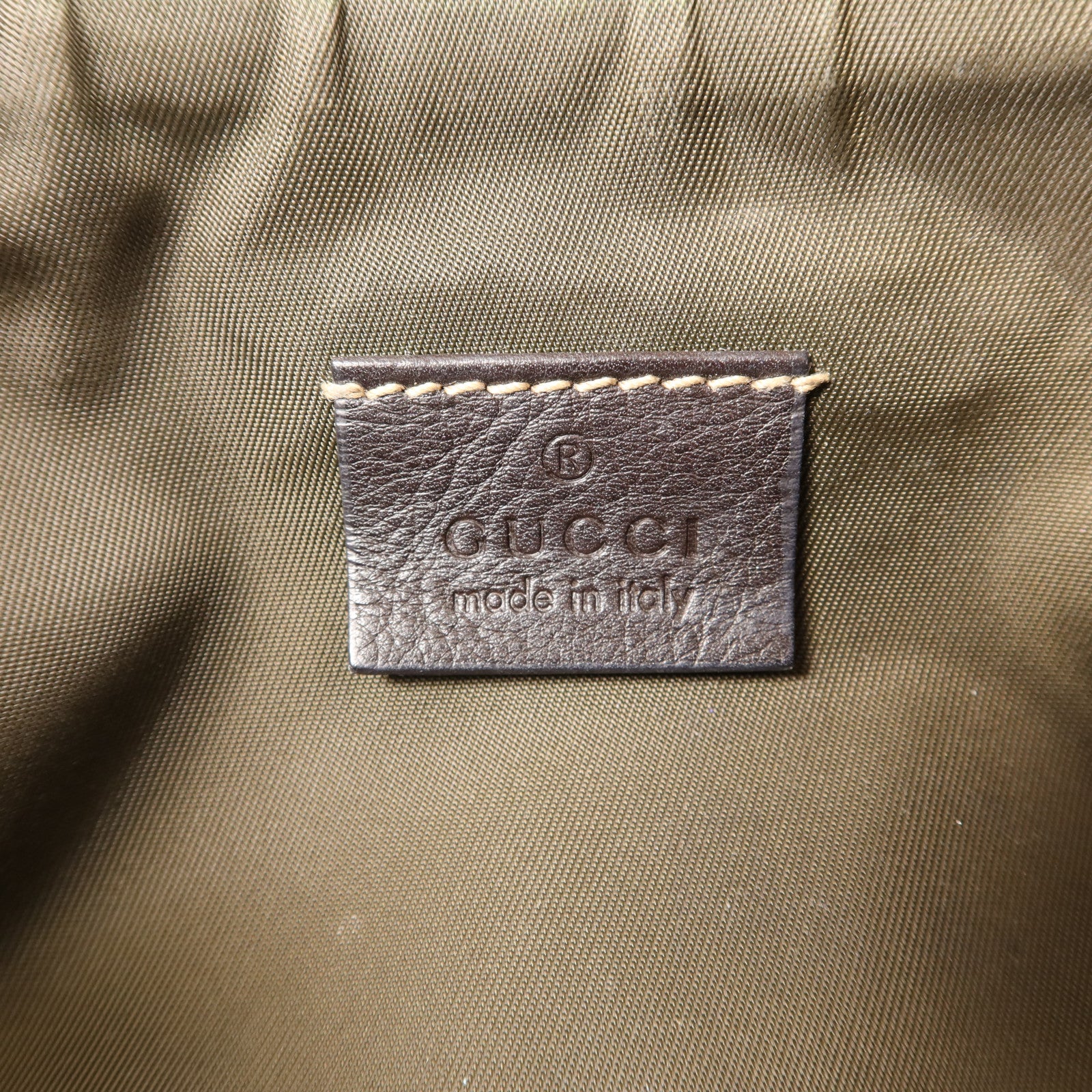 GUCCI 帆布Accessory Pouch Sherry Line Vintage金扣手挽袋