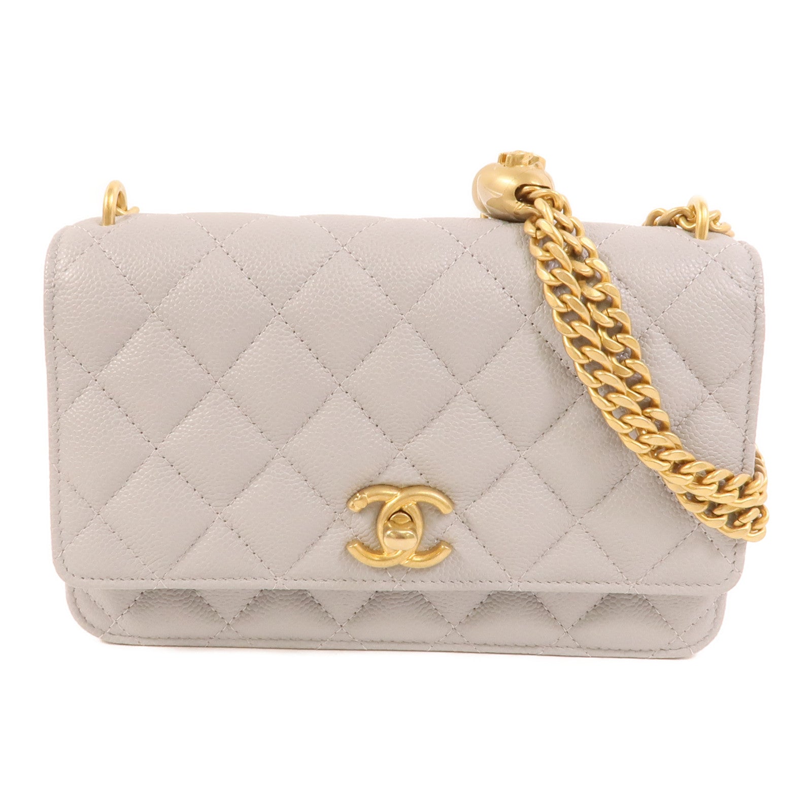 CHANEL 牛皮皮革WOC Wallet On Chain鏈帶肩背袋