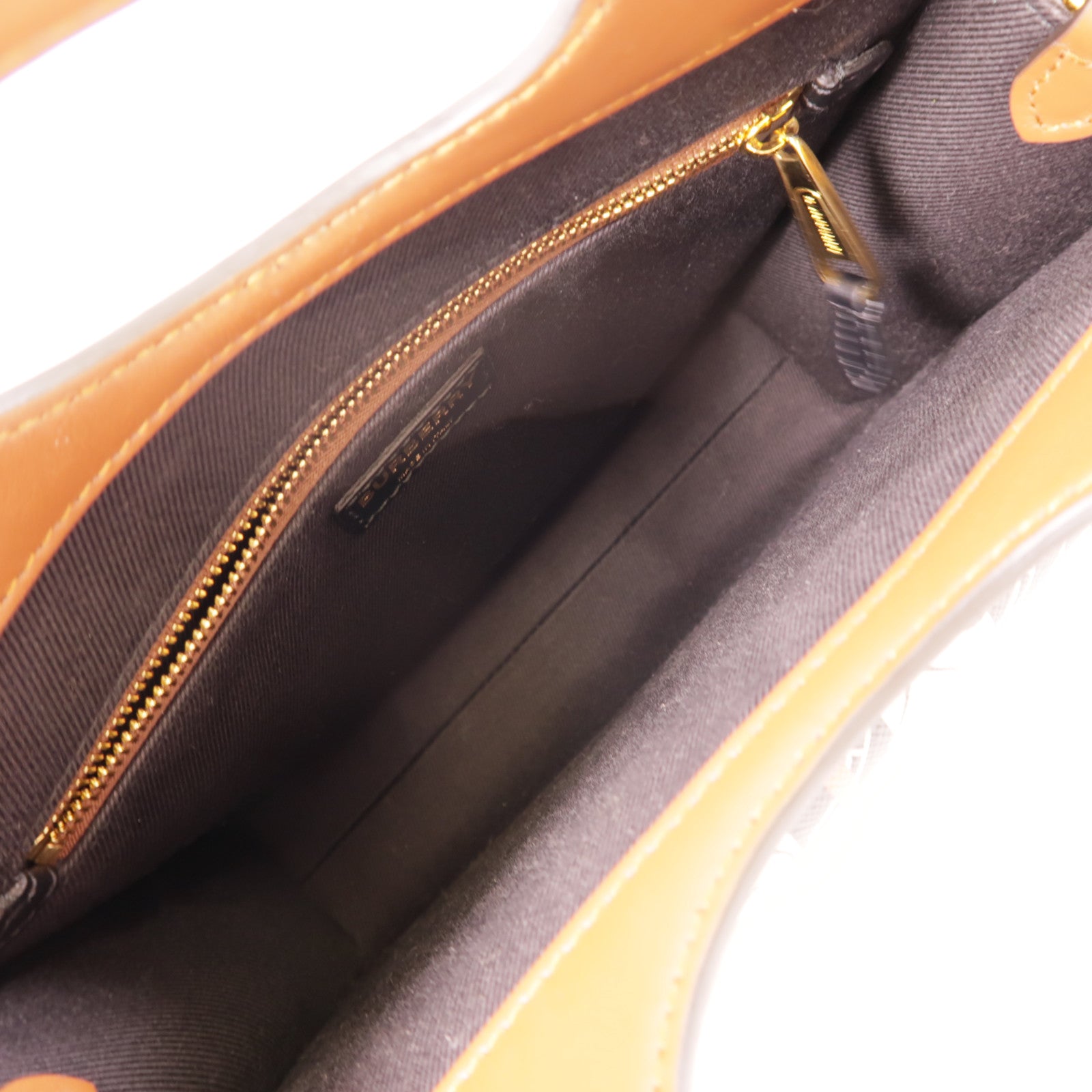 BURBERRY 塗層帆布Shoulder Bag金扣手挽肩背兩用袋