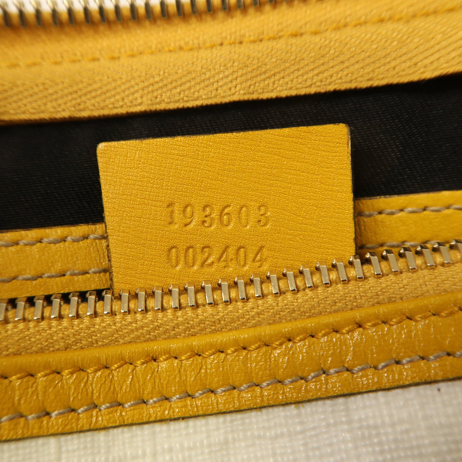 GUCCI 塗層帆布Boston Bag金扣手挽袋白色/黃色