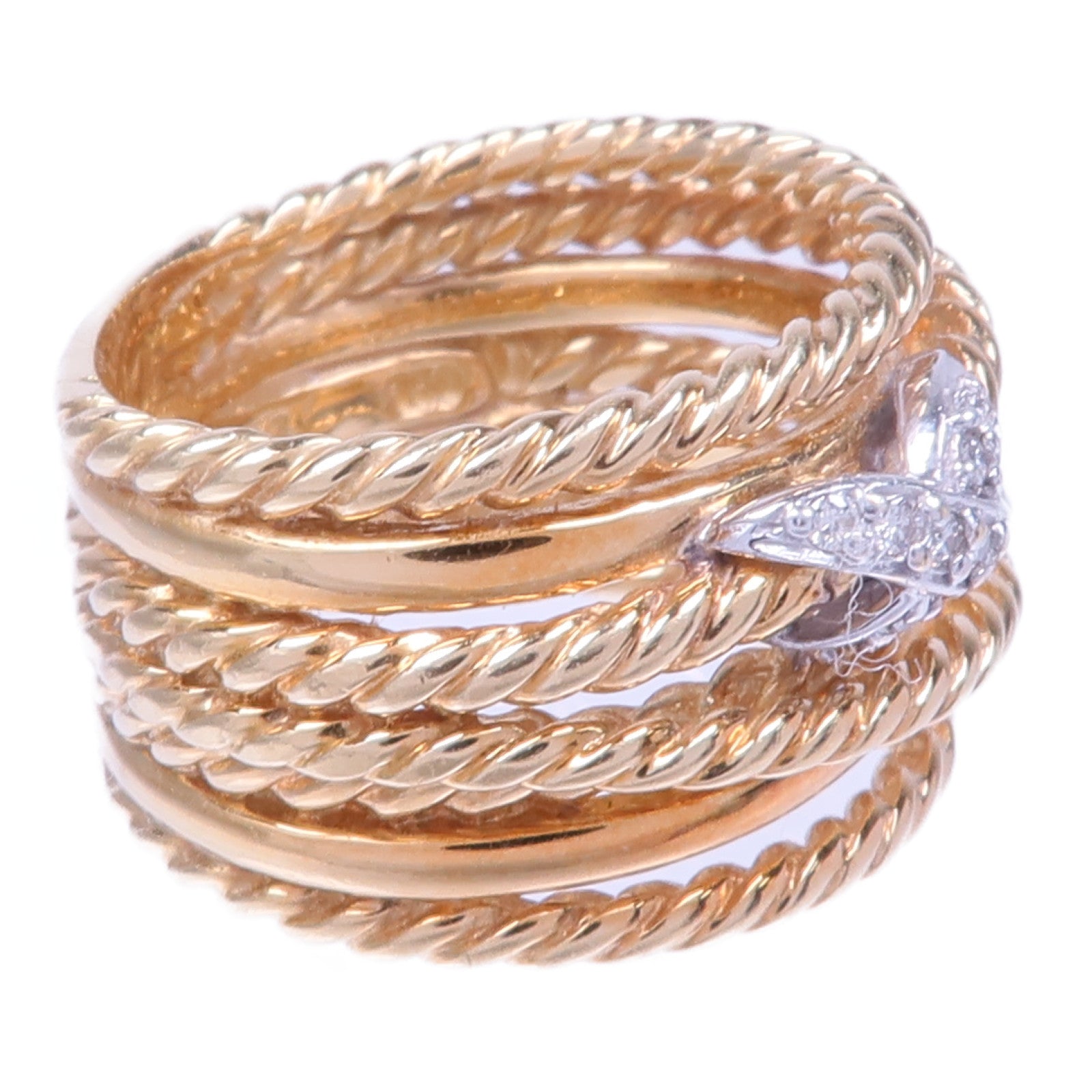 JEWELRY 18K白金/黃金Diamond Ring鑽石戒指US#4.75