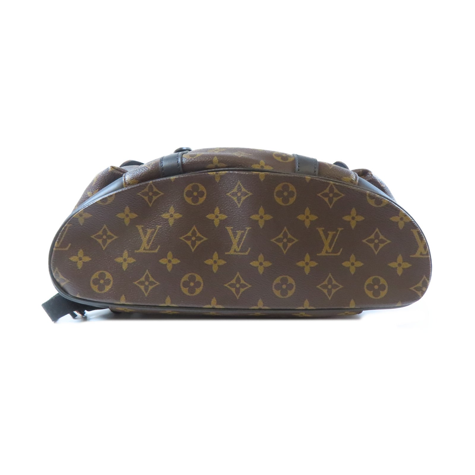 LOUIS VUITTON Monogram Macassar Christopher MM銀扣背包啡色