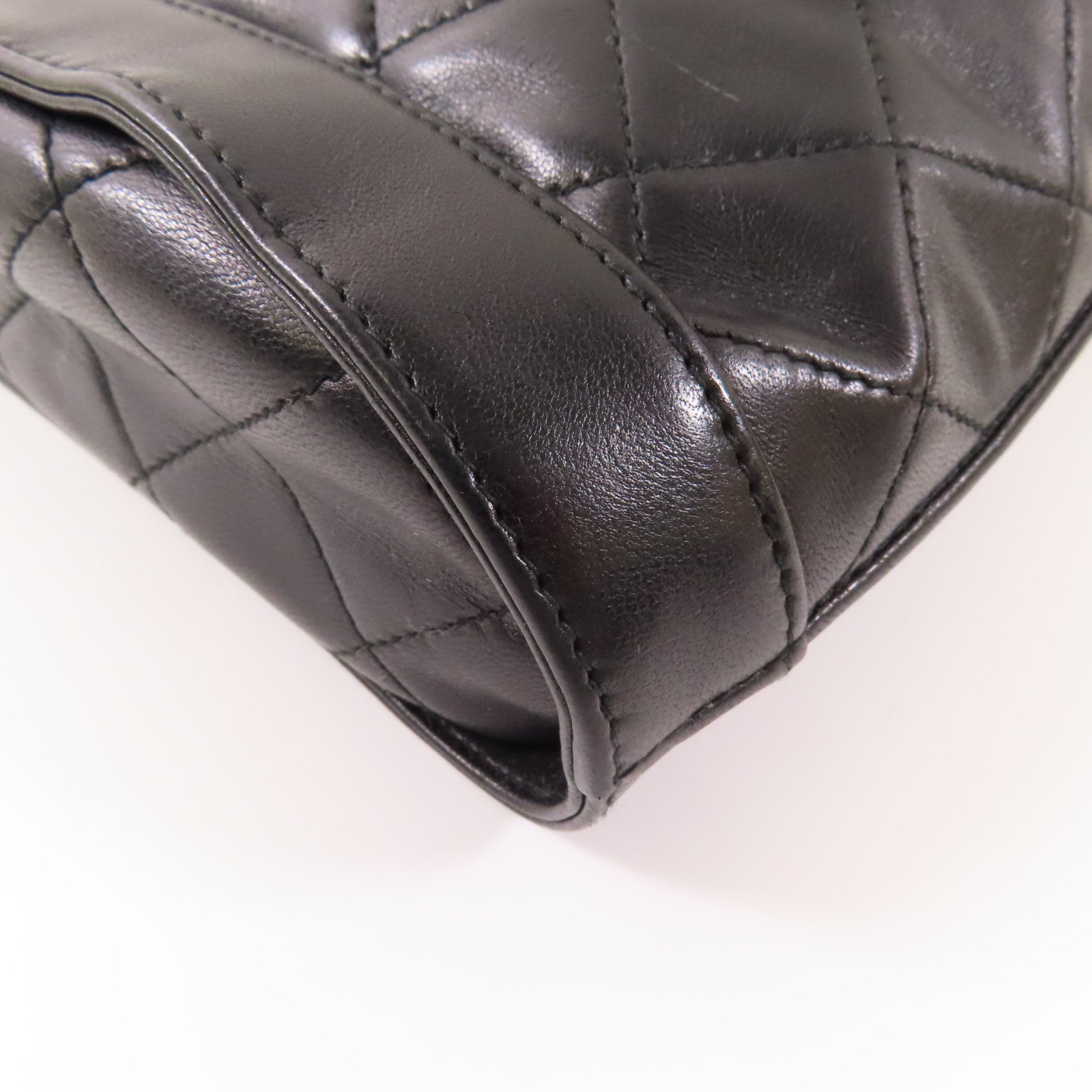 CHANEL 【激減優惠】羊皮皮革Vintage Shoulder金扣鏈帶肩背袋