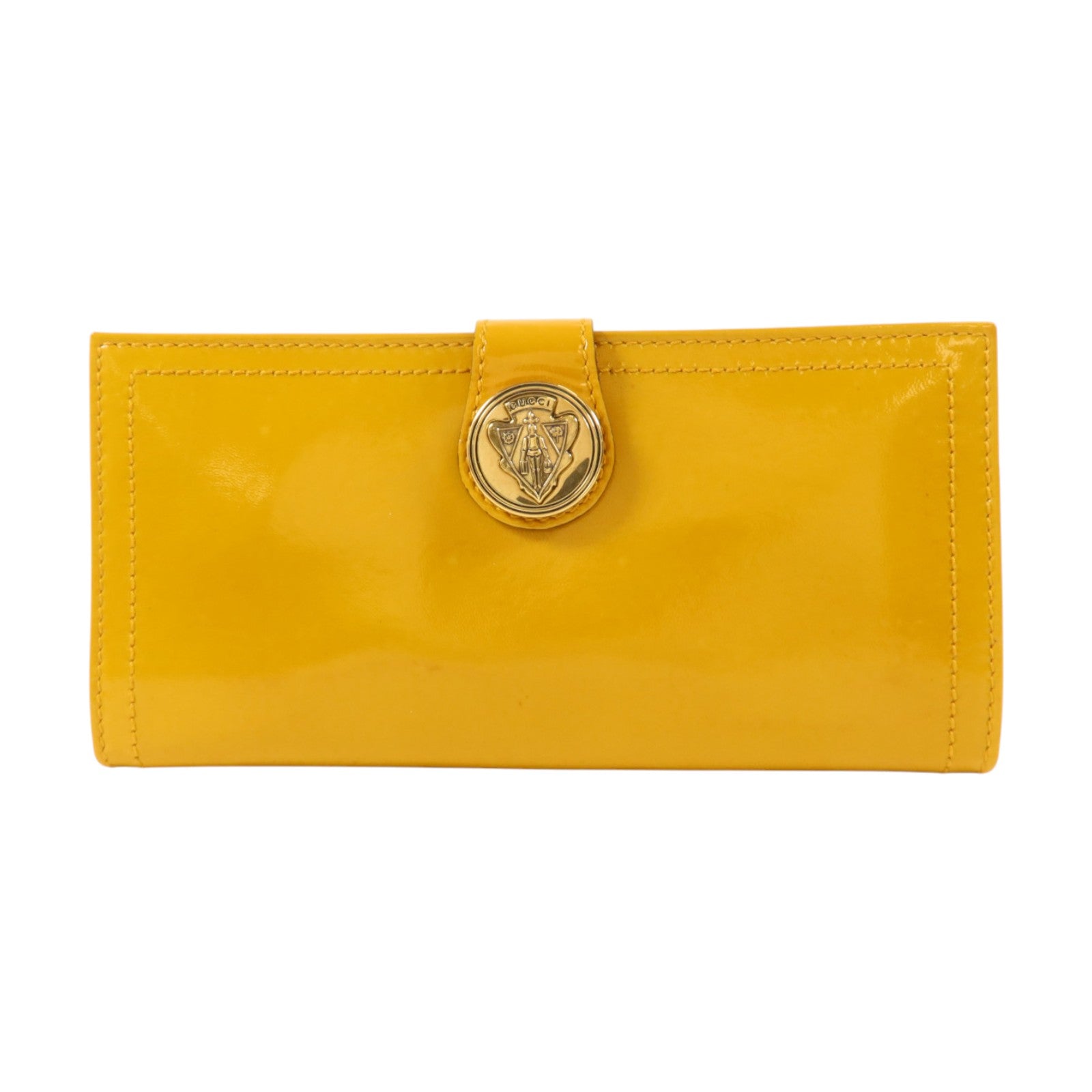 GUCCI 漆皮皮革Long Wallet金扣長錢包