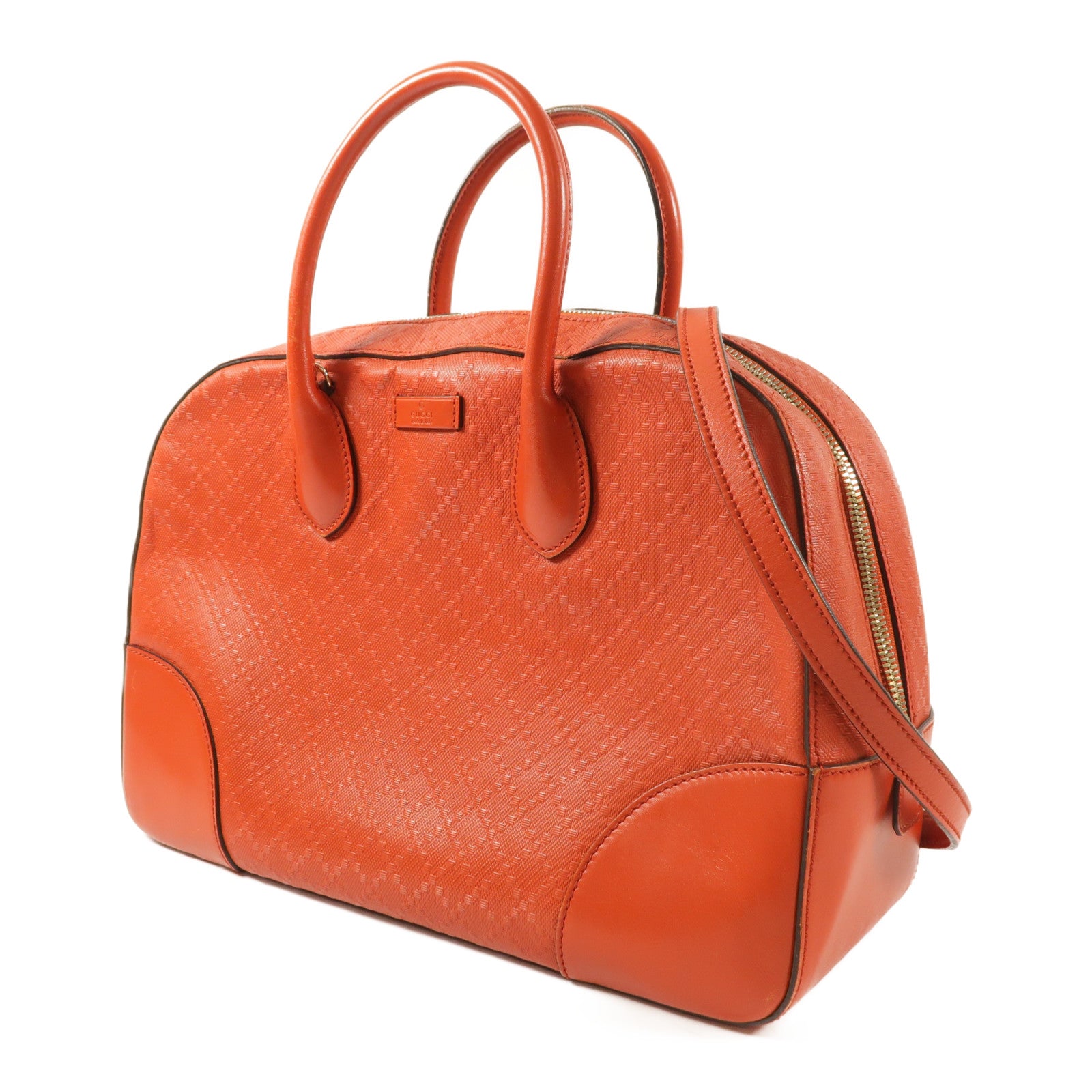 GUCCI 牛皮皮革2 Way Shoulder銀扣手挽肩背兩用袋