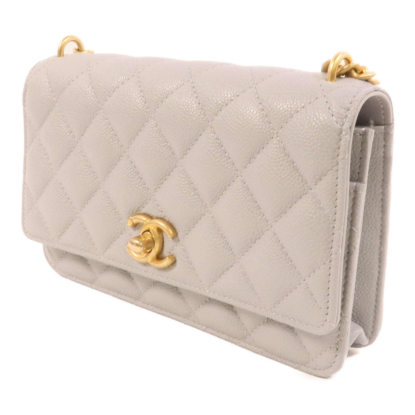 CHANEL 牛皮皮革WOC Wallet On Chain鏈帶肩背袋