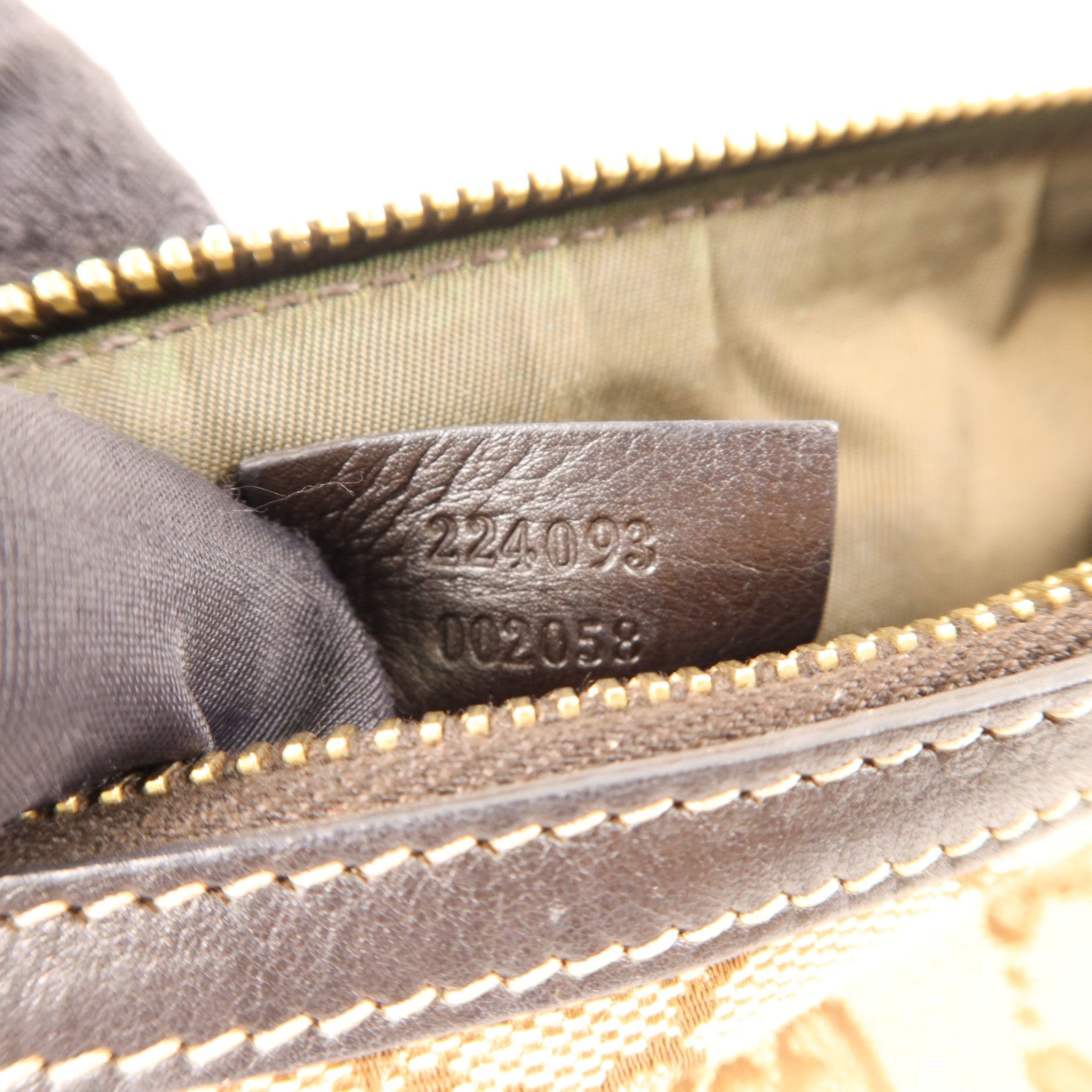 GUCCI 帆布Accessory Pouch Sherry Line Vintage金扣手挽袋