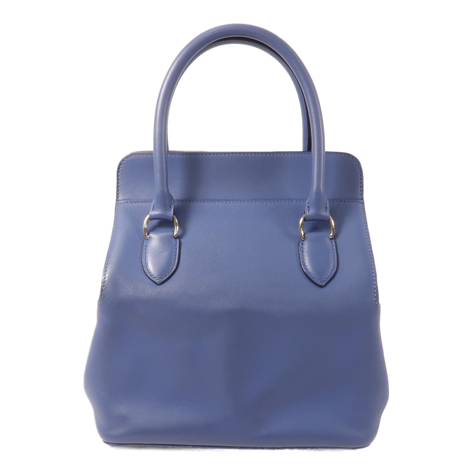 HERMES Swift皮革Toolbox 20手挽肩背兩用袋Bleu Agate