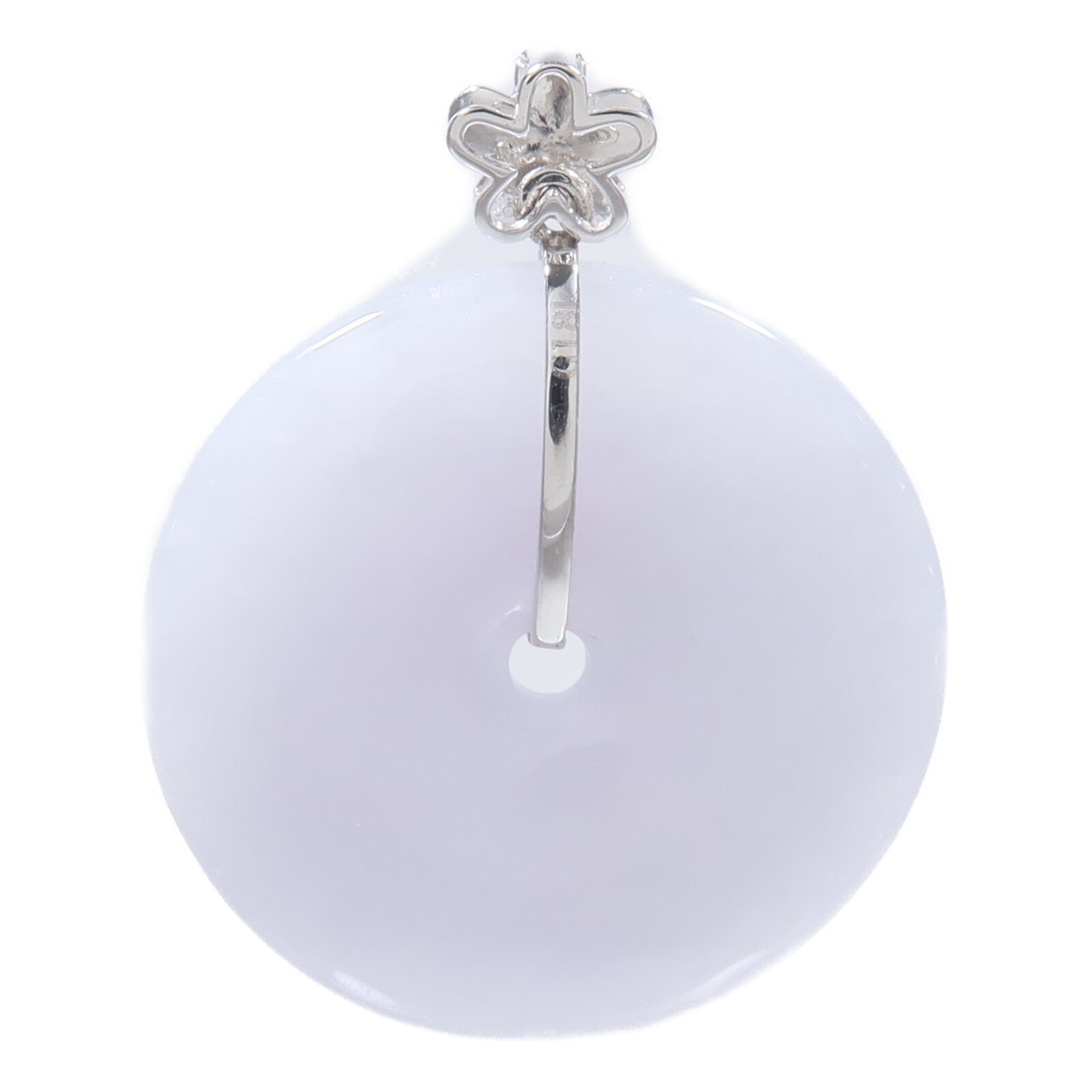 JEWELRY 18K白金Jade Pendant Top翡翠吊墜