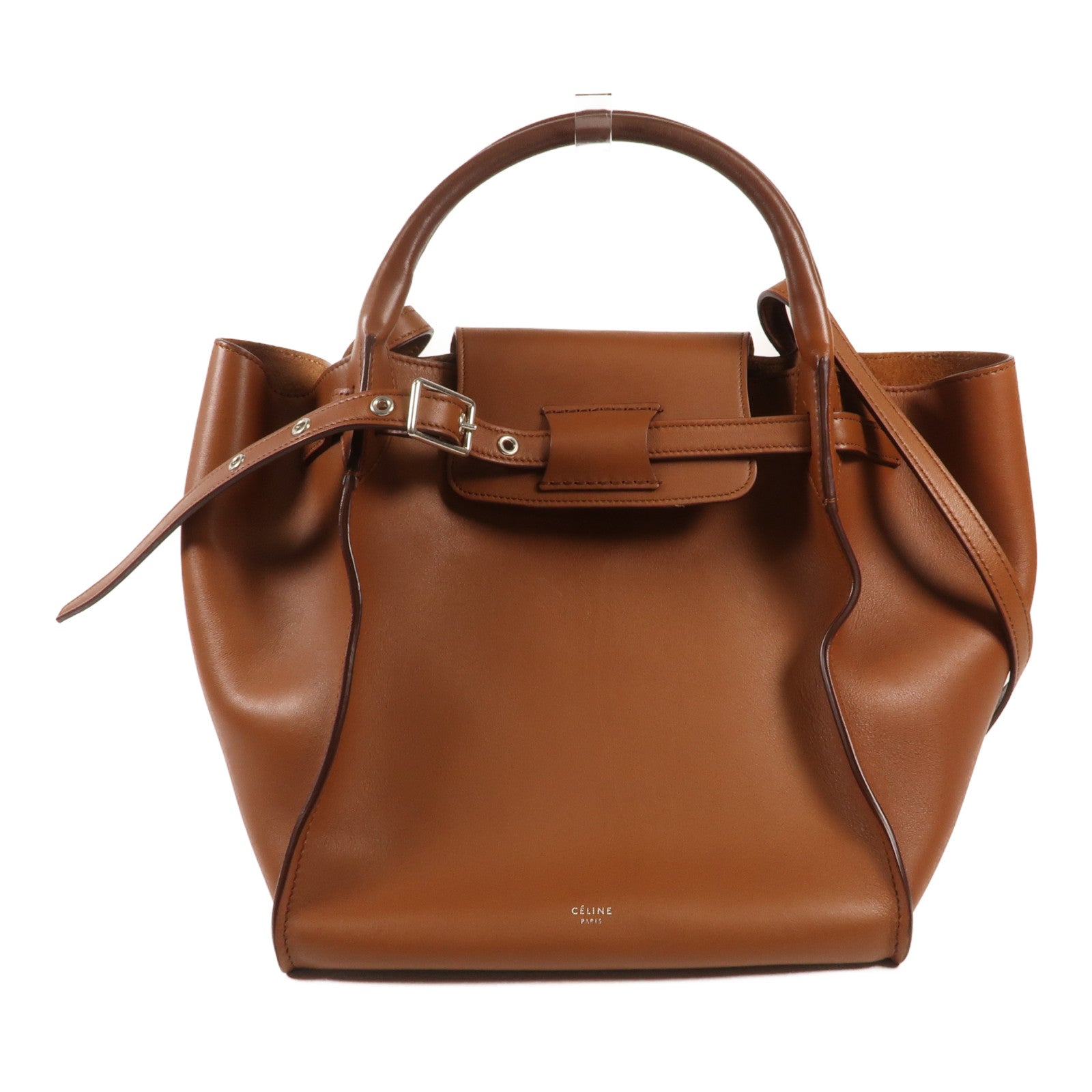 CELINE 牛皮皮革Big Bag銀扣手挽肩背兩用袋