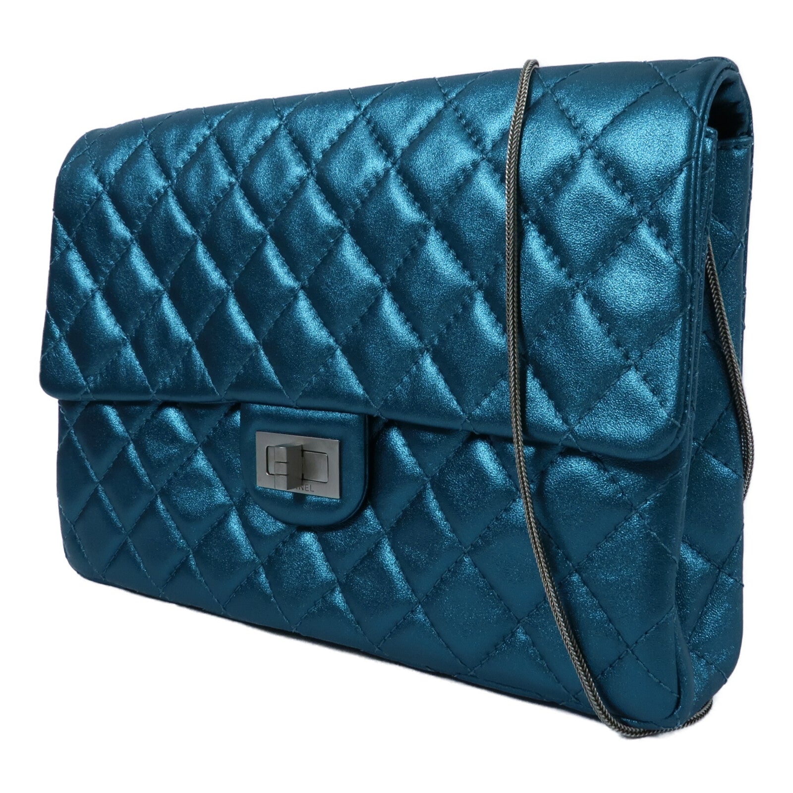 CHANEL 羊皮皮革2.55 Reissue Medium鏈帶肩背袋