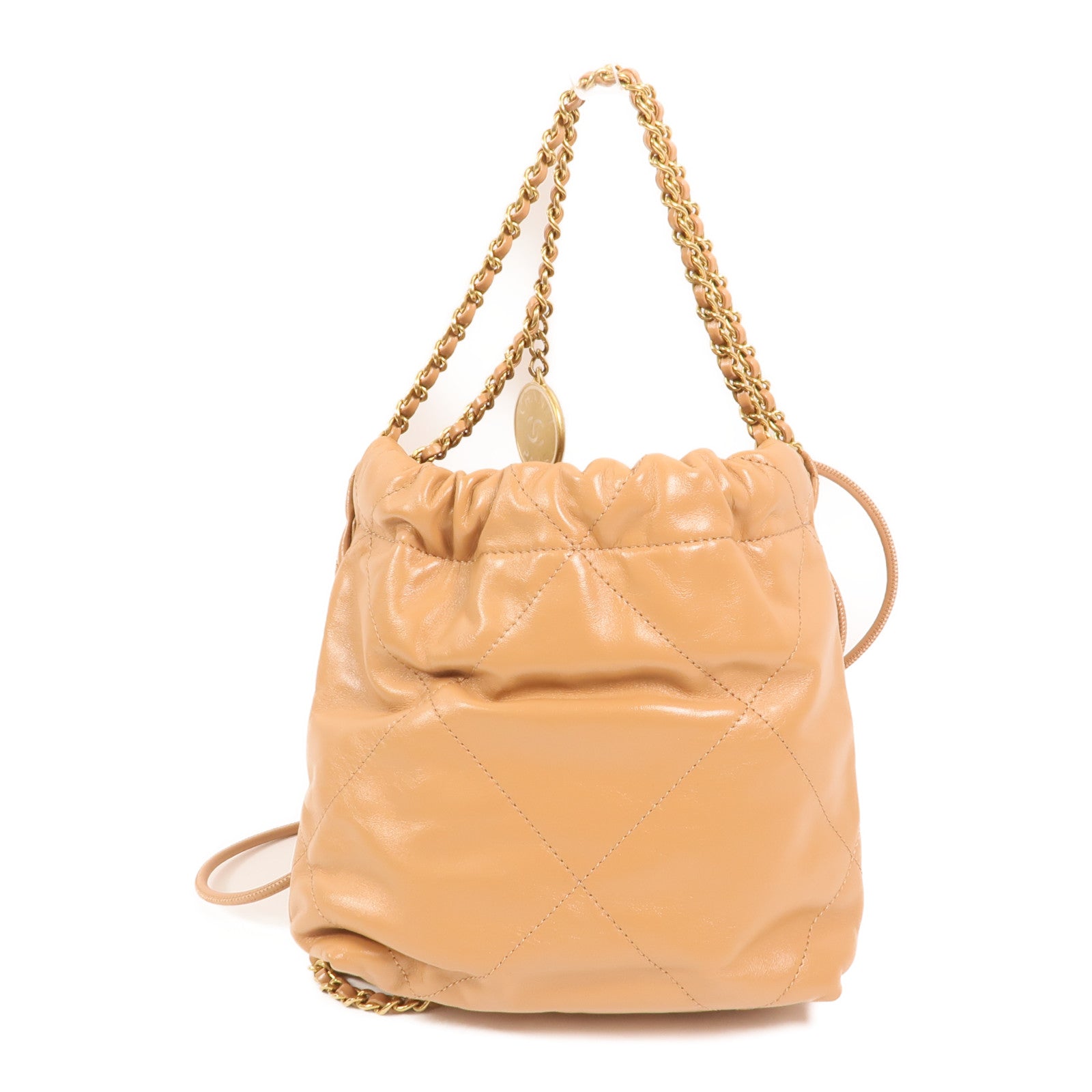 CHANEL 牛皮皮革Chanel 22 Mini金扣鏈帶肩背袋