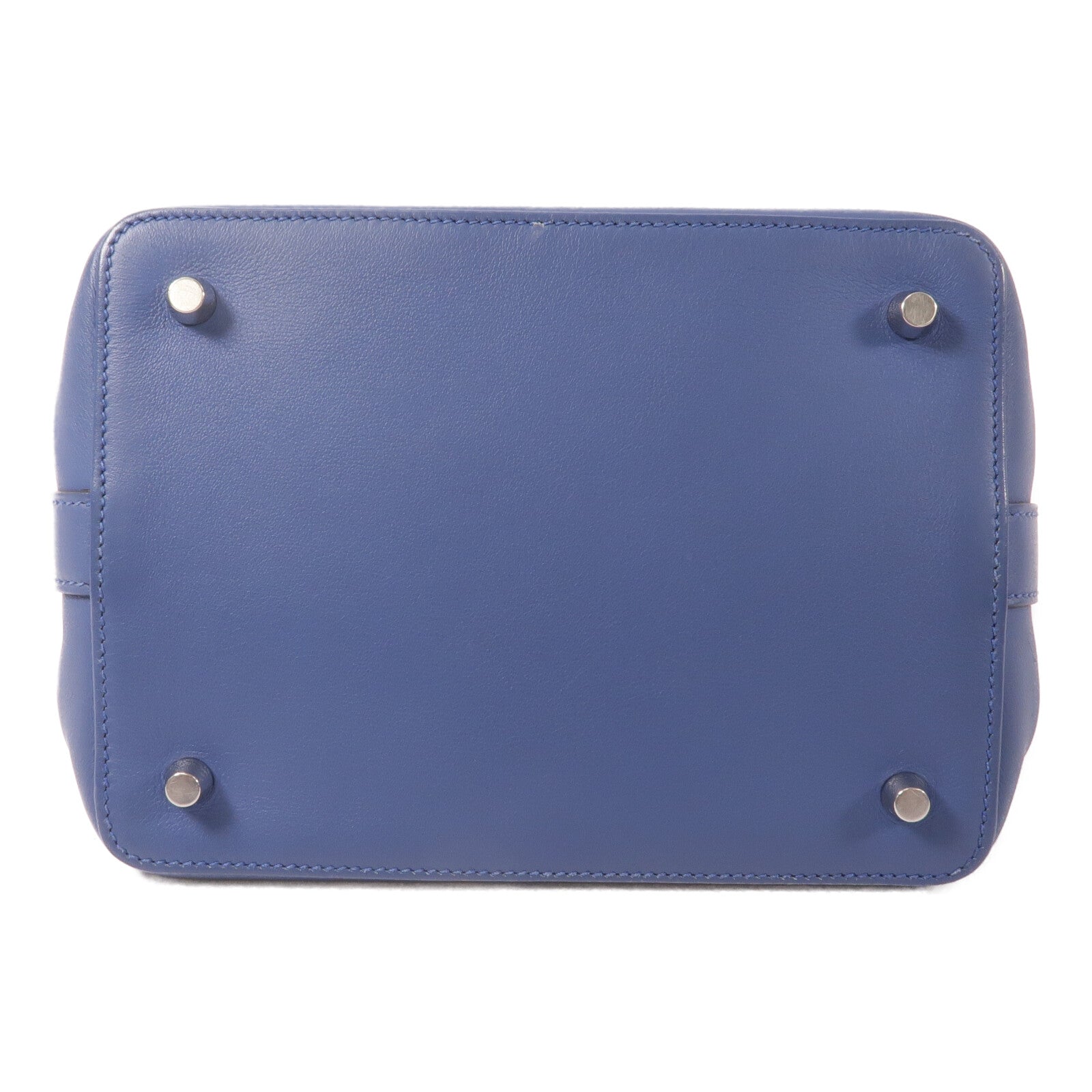 HERMES Swift皮革Toolbox 20手挽肩背兩用袋Bleu Agate