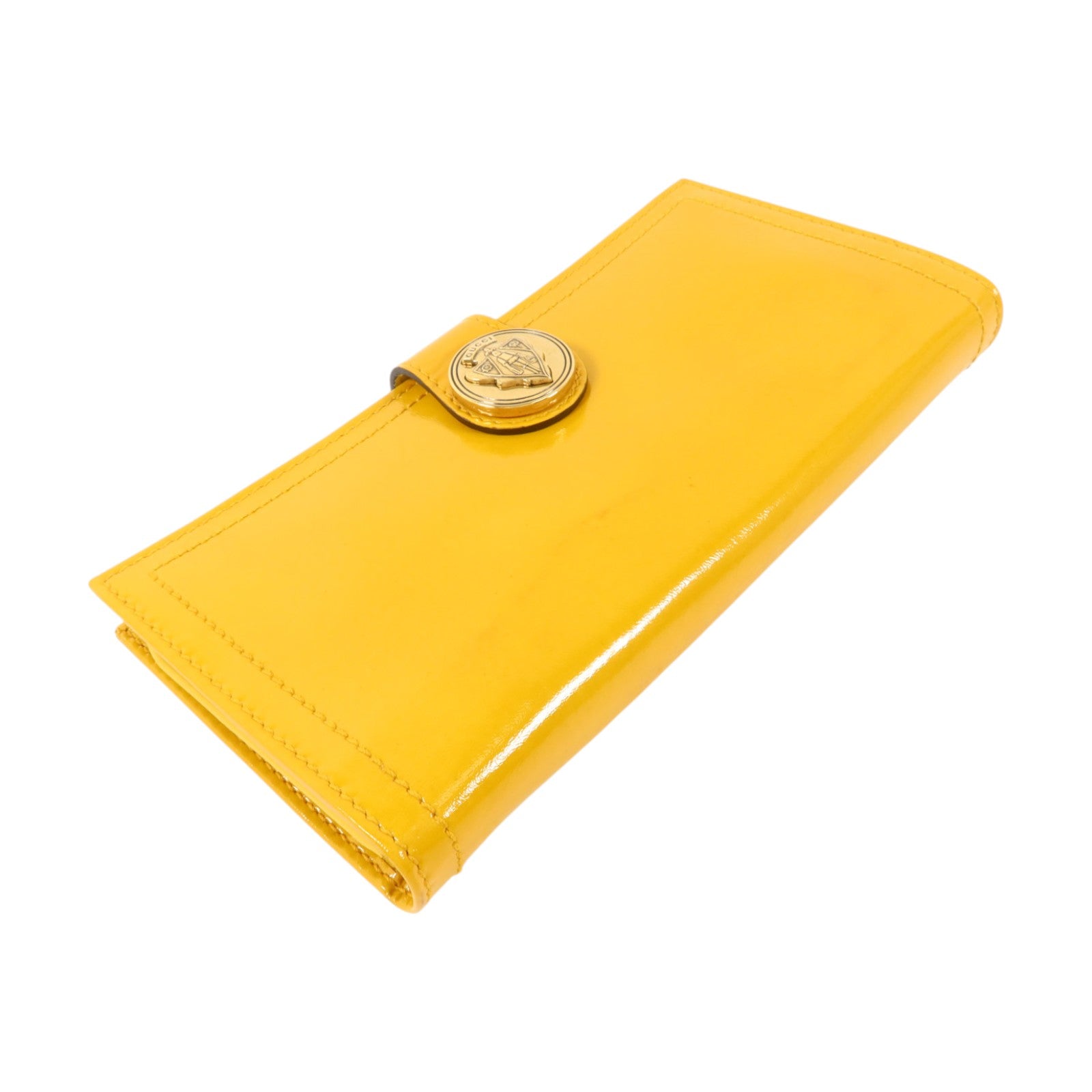 GUCCI 漆皮皮革Long Wallet金扣長錢包