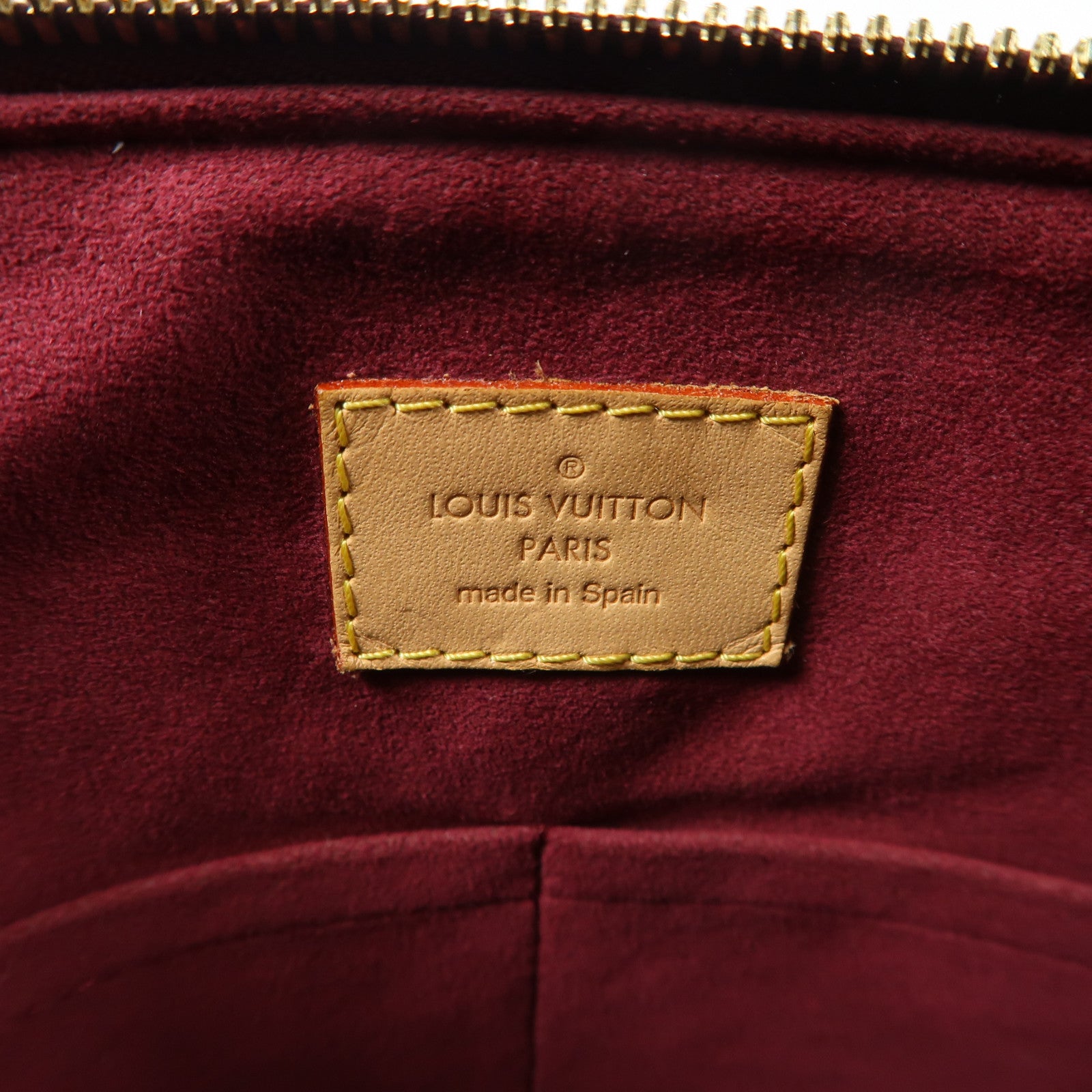 LOUIS VUITTON Monogram Pallas金扣手挽肩背兩用袋棕色/紫色