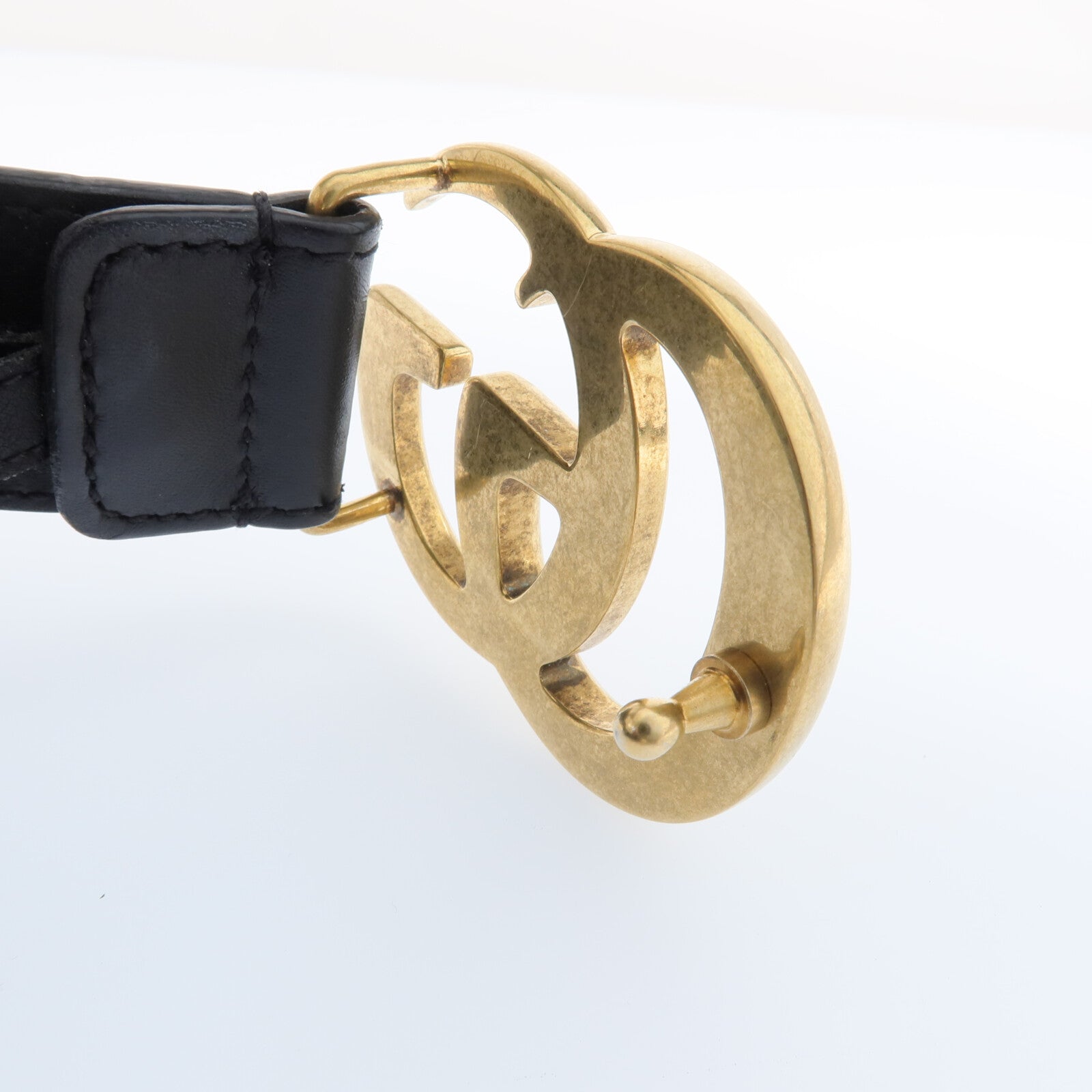 GUCCI 牛皮皮革GG Marmont Belt金扣皮帶