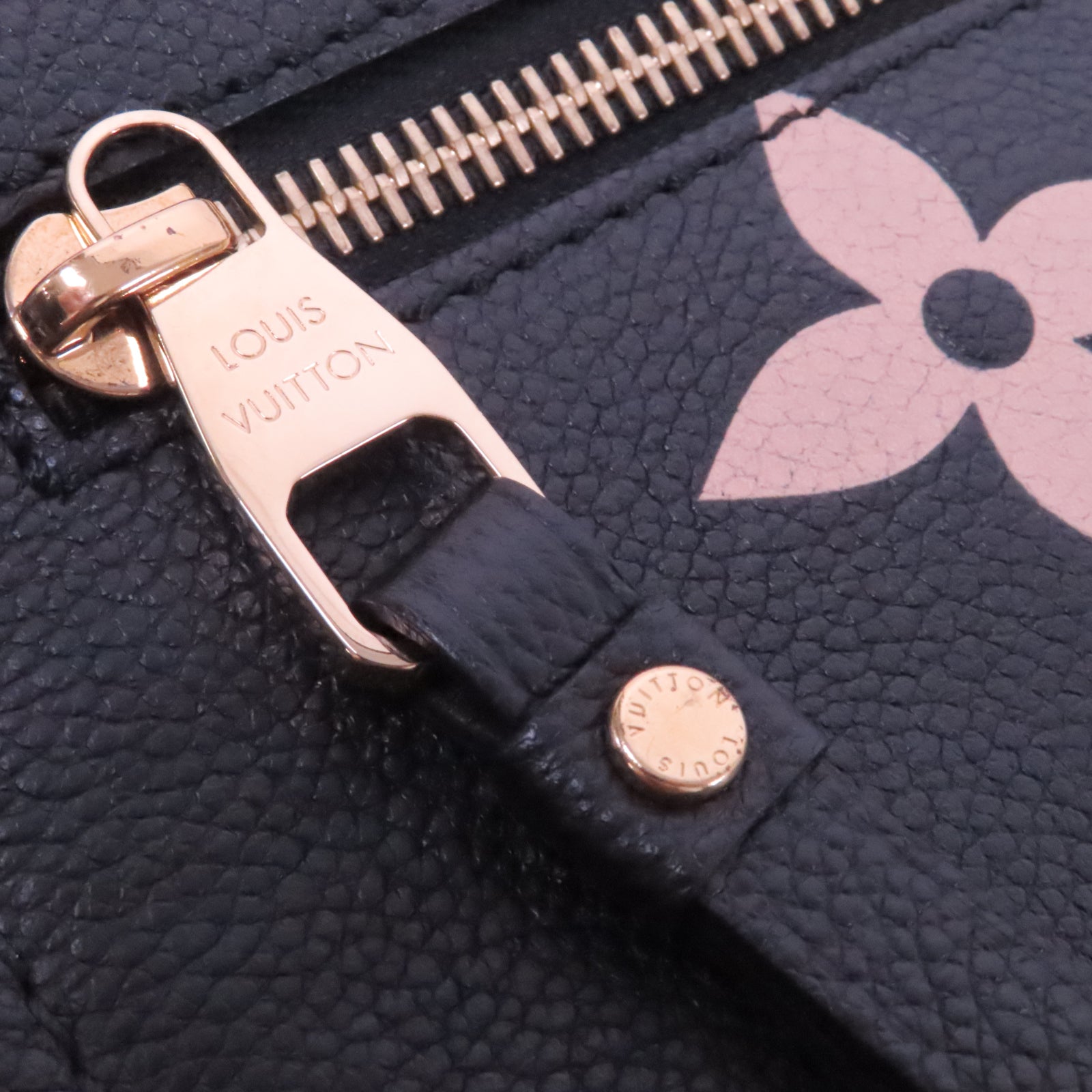 LOUIS VUITTON Monogram Empreinte Pochette Metis金扣手挽肩背两用袋黑色