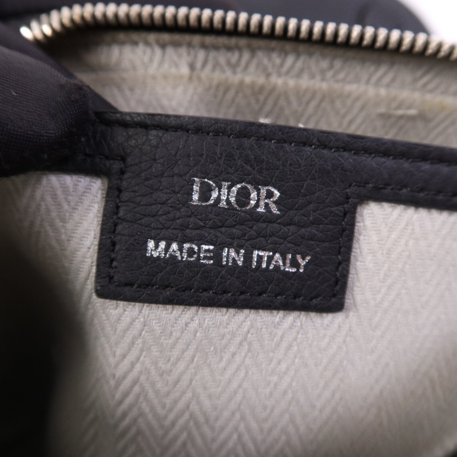 Dior 【激減優惠】牛皮皮革Mini Saddle銀扣肩背袋