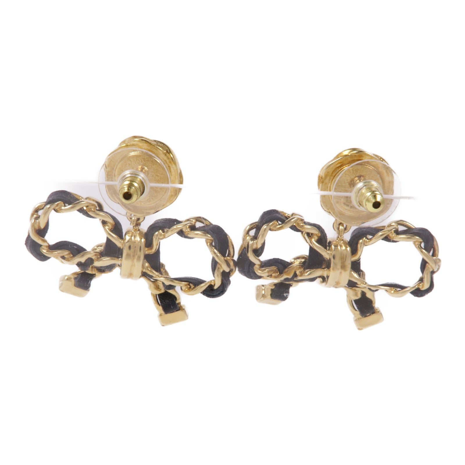 CHANEL 皮革/金屬Earrings耳環