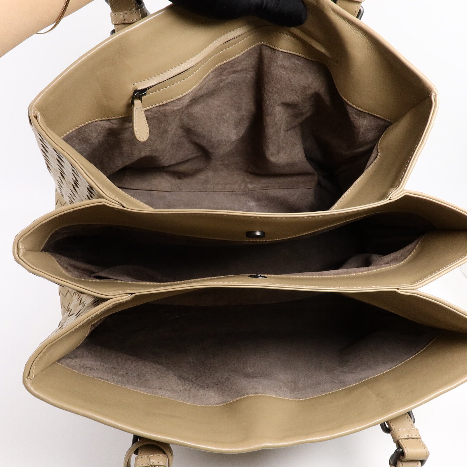 BOTTEGA VENETA 羊皮皮革Roma Medium手挽袋