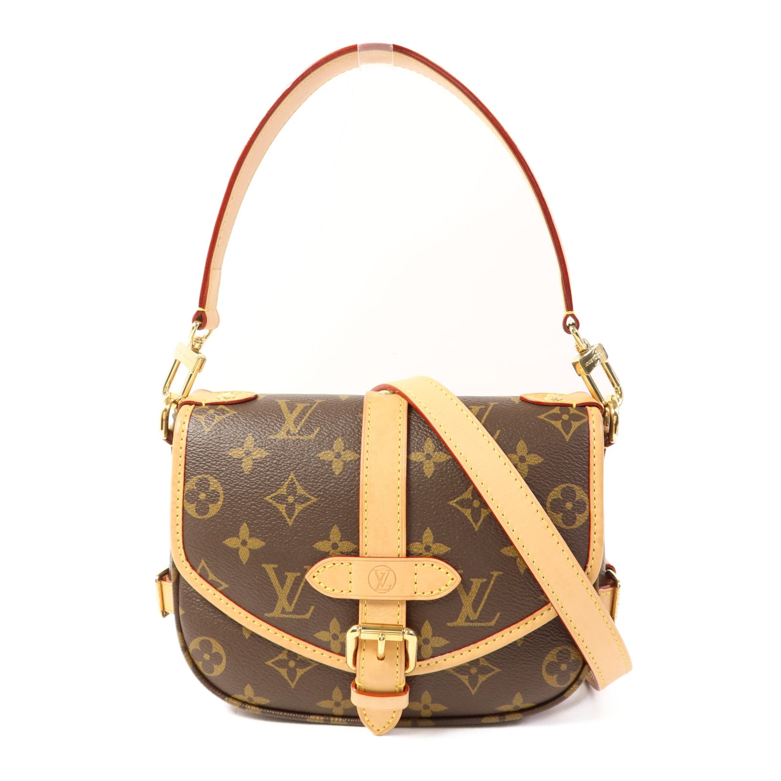 LOUIS VUITTON Monogram Saumur BB金扣手挽肩背兩用袋