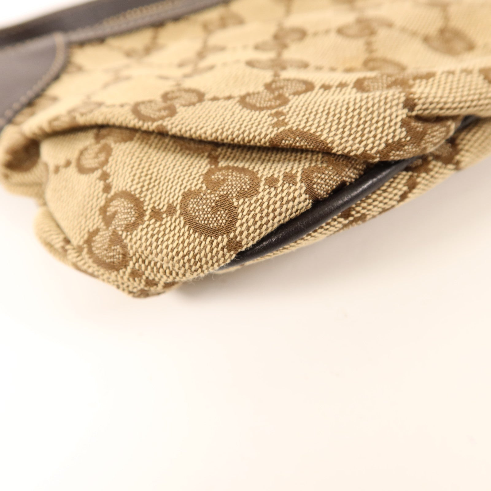 GUCCI 帆布Accessory Pouch Sherry Line Vintage金扣手挽袋
