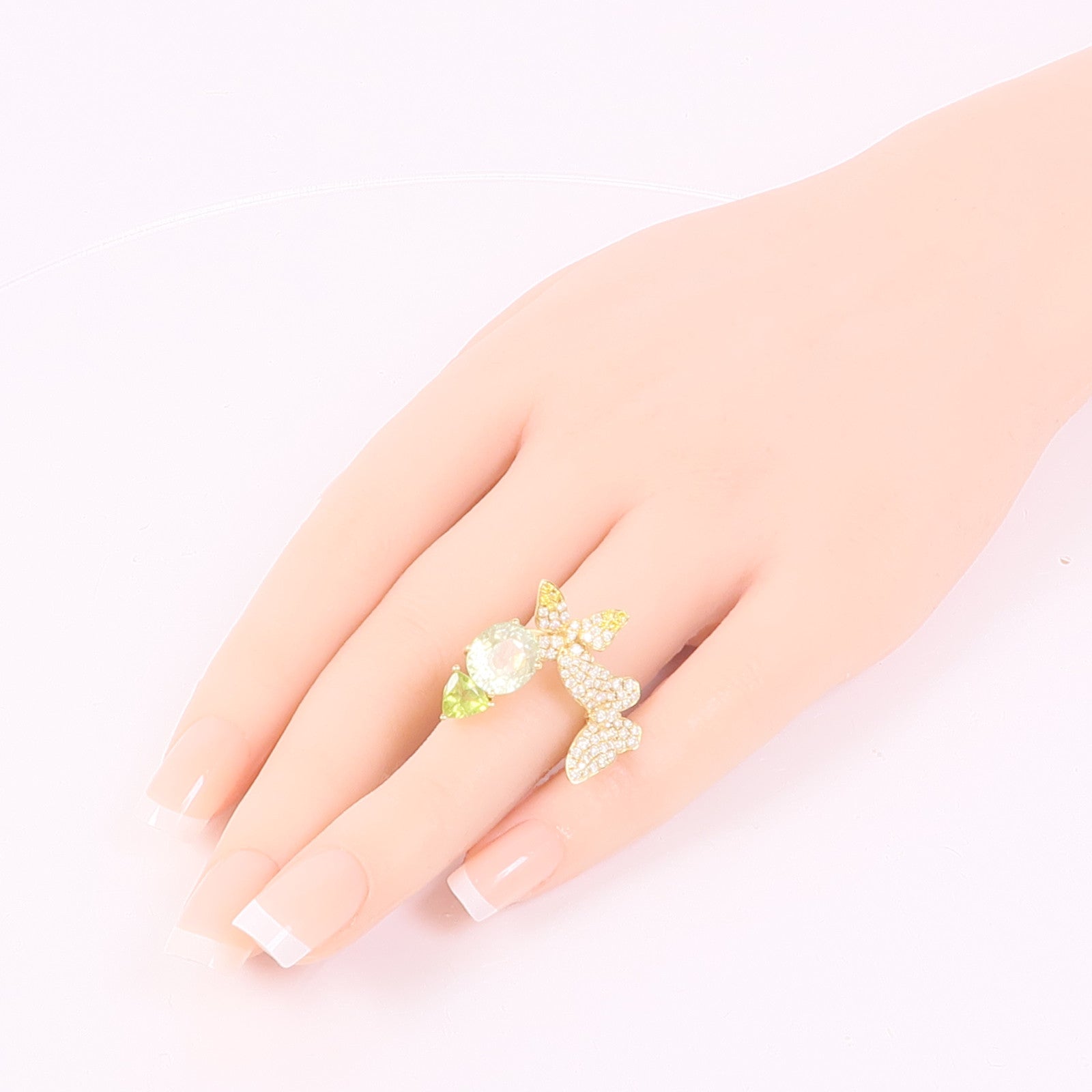 JEWELRY 18K黃金Tanzanite/Diamond Ring坦桑石/鑽石戒指US#4.5