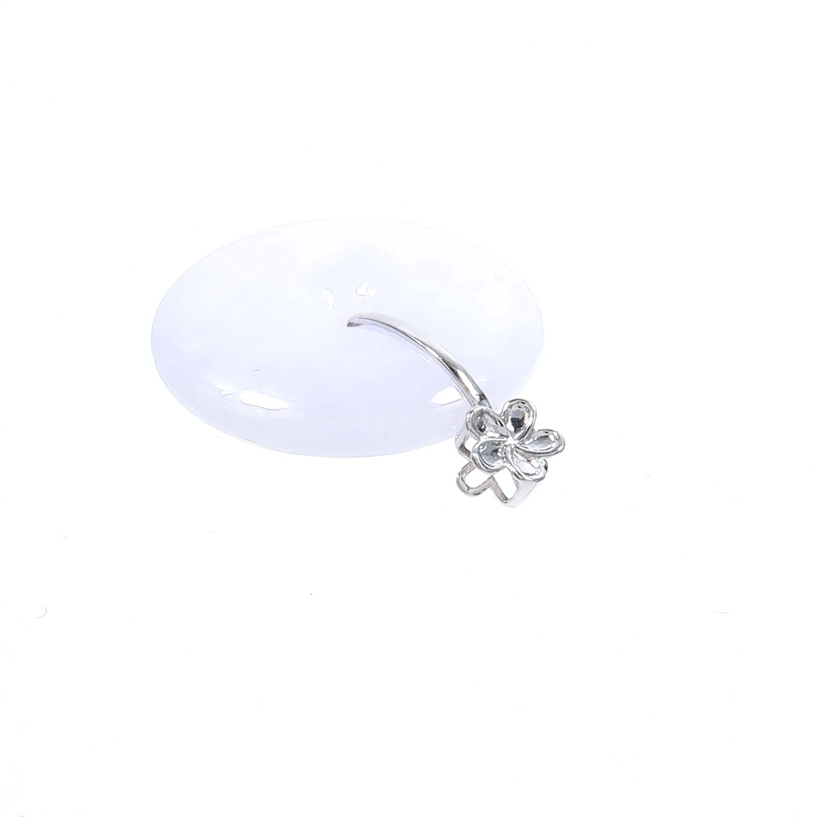 JEWELRY 18K白金Jade Pendant Top翡翠吊墜