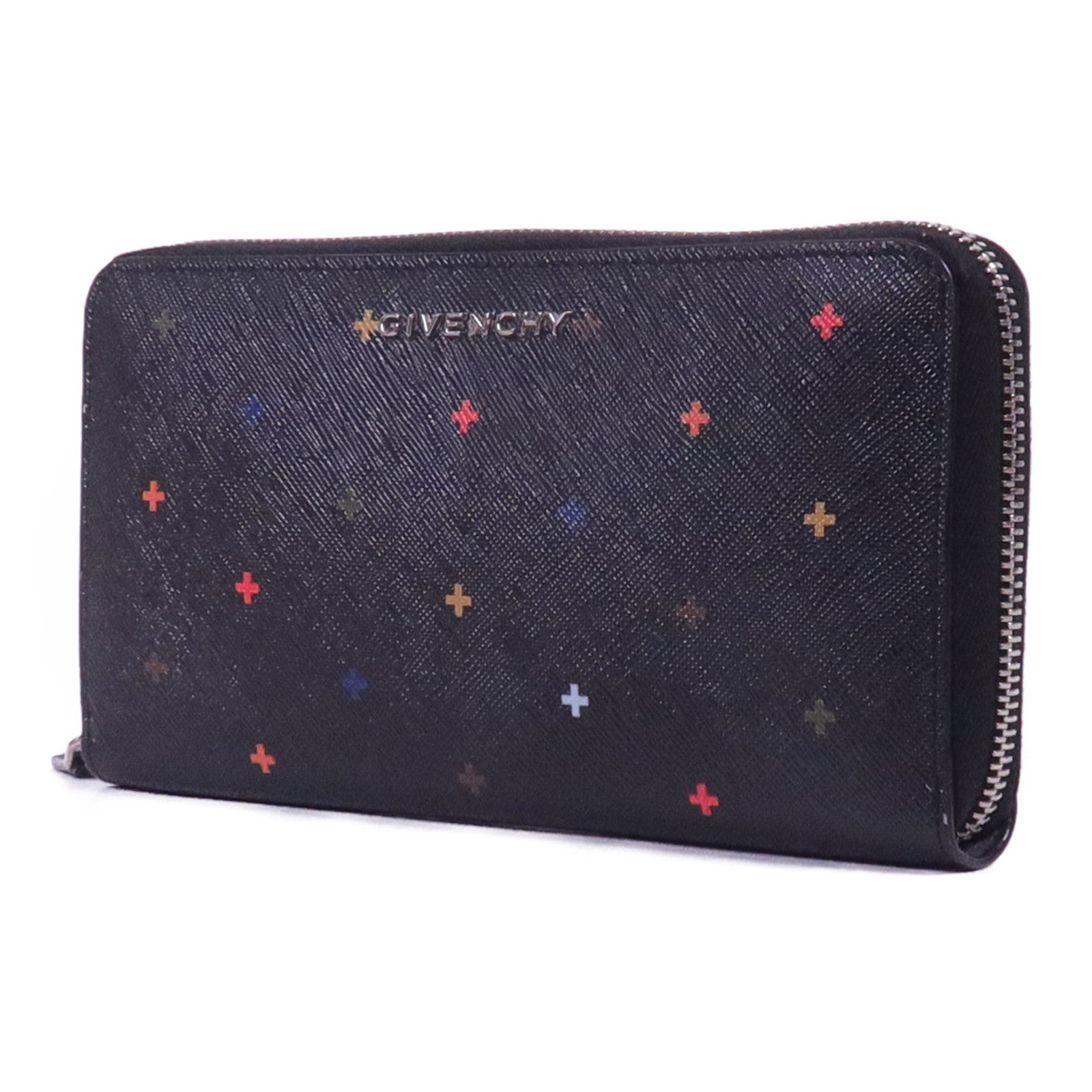 GIVENCHY 塗層帆布Long Wallet銀扣長錢包