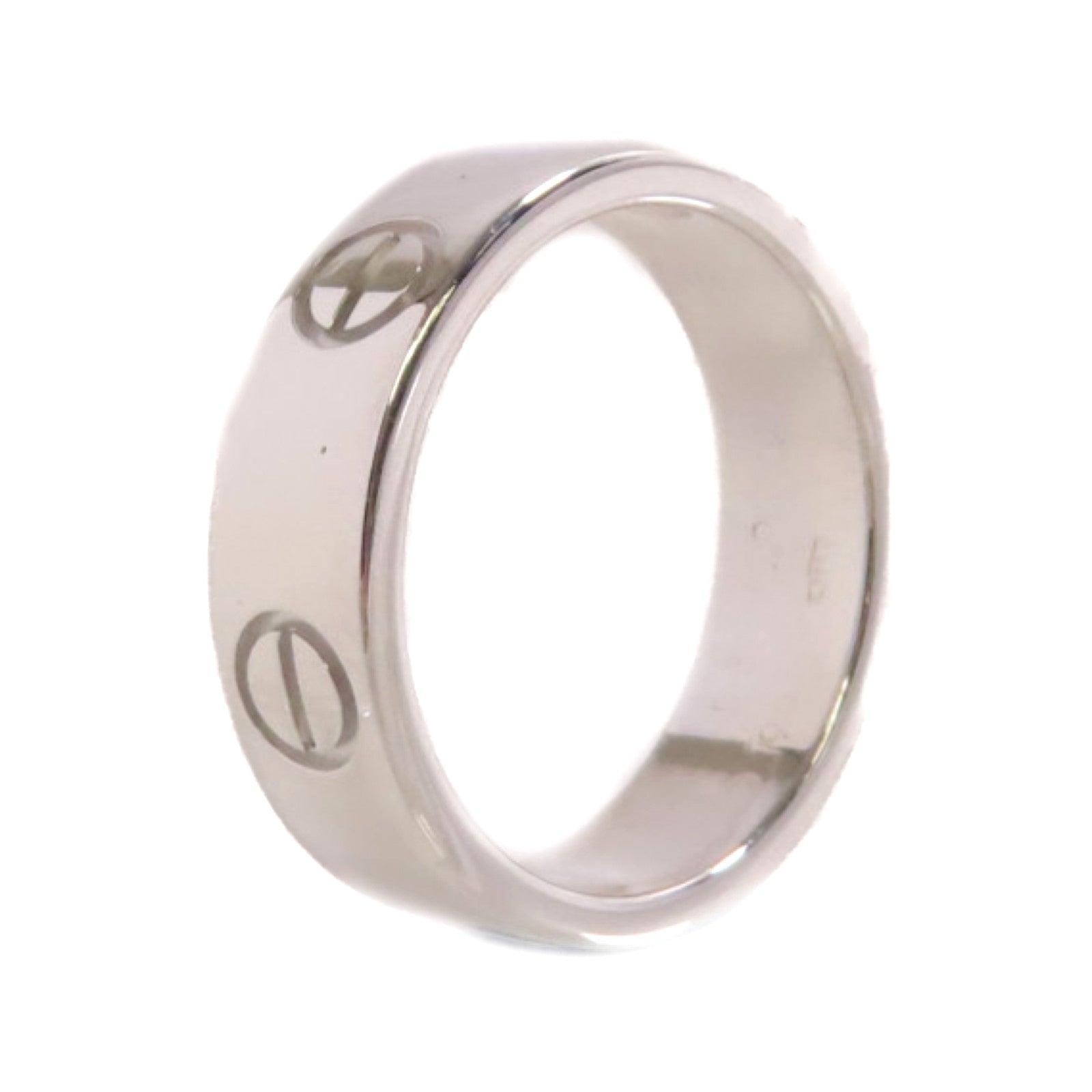 CARTIER 18K白金Love Ring戒指#53/US#6.5