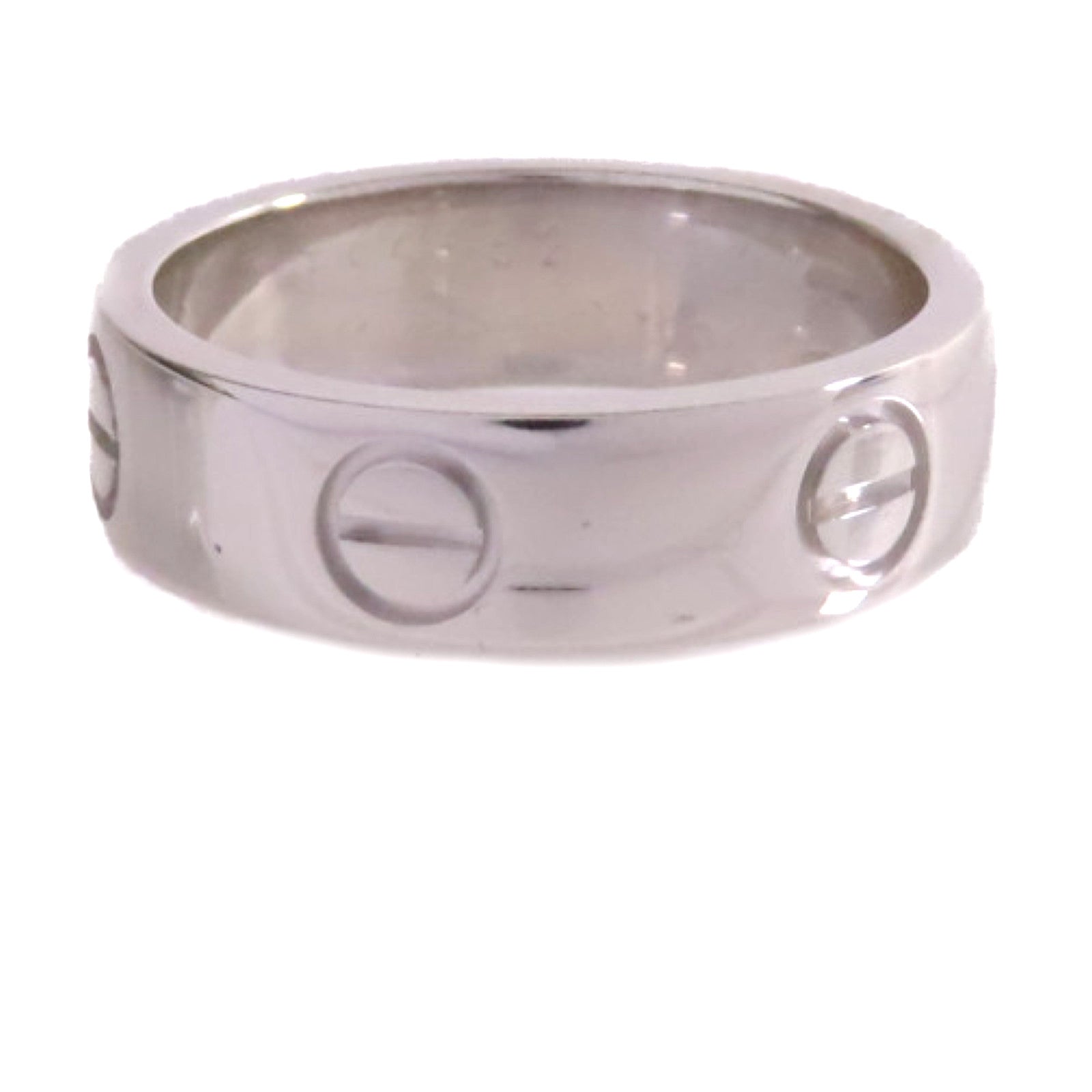 CARTIER 18K白金Love Ring戒指#53/US#6.5