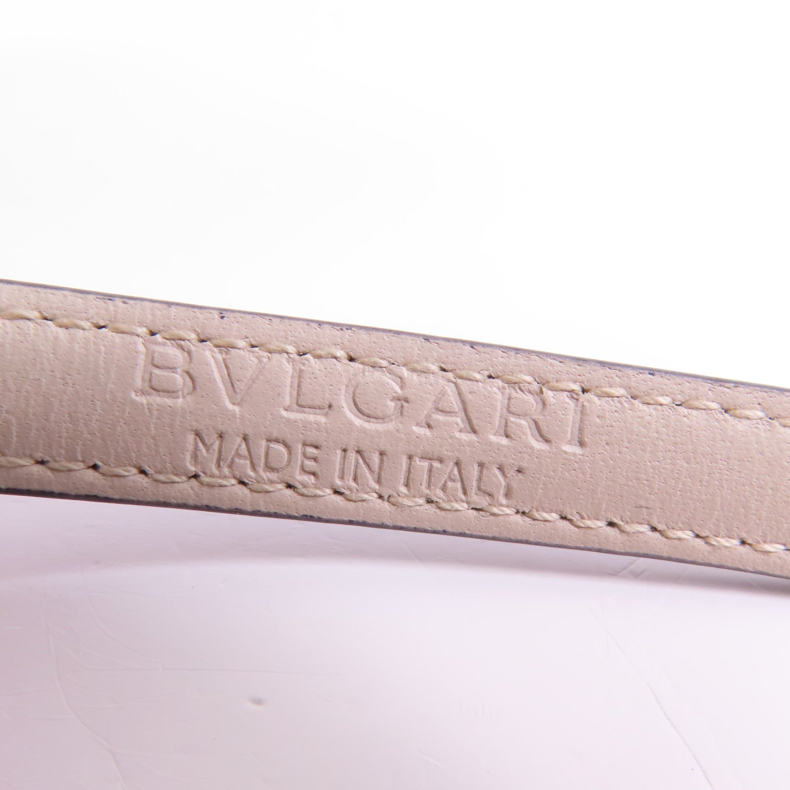 BVLGARI GHW Bracelet Patent Leather Blue