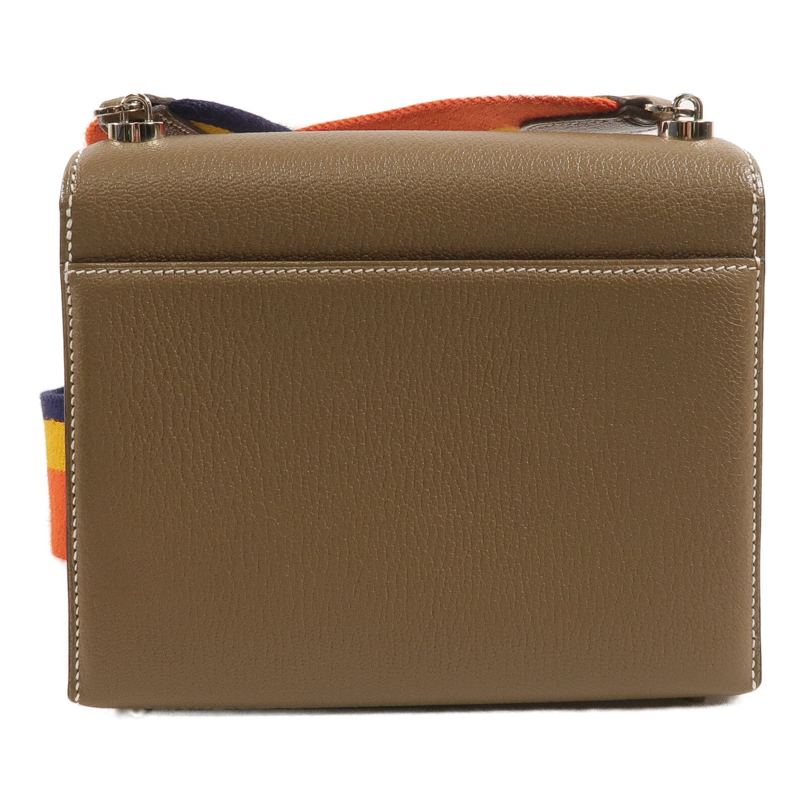 HERMES Chevre皮革Mini Verrou肩背包Etoupe