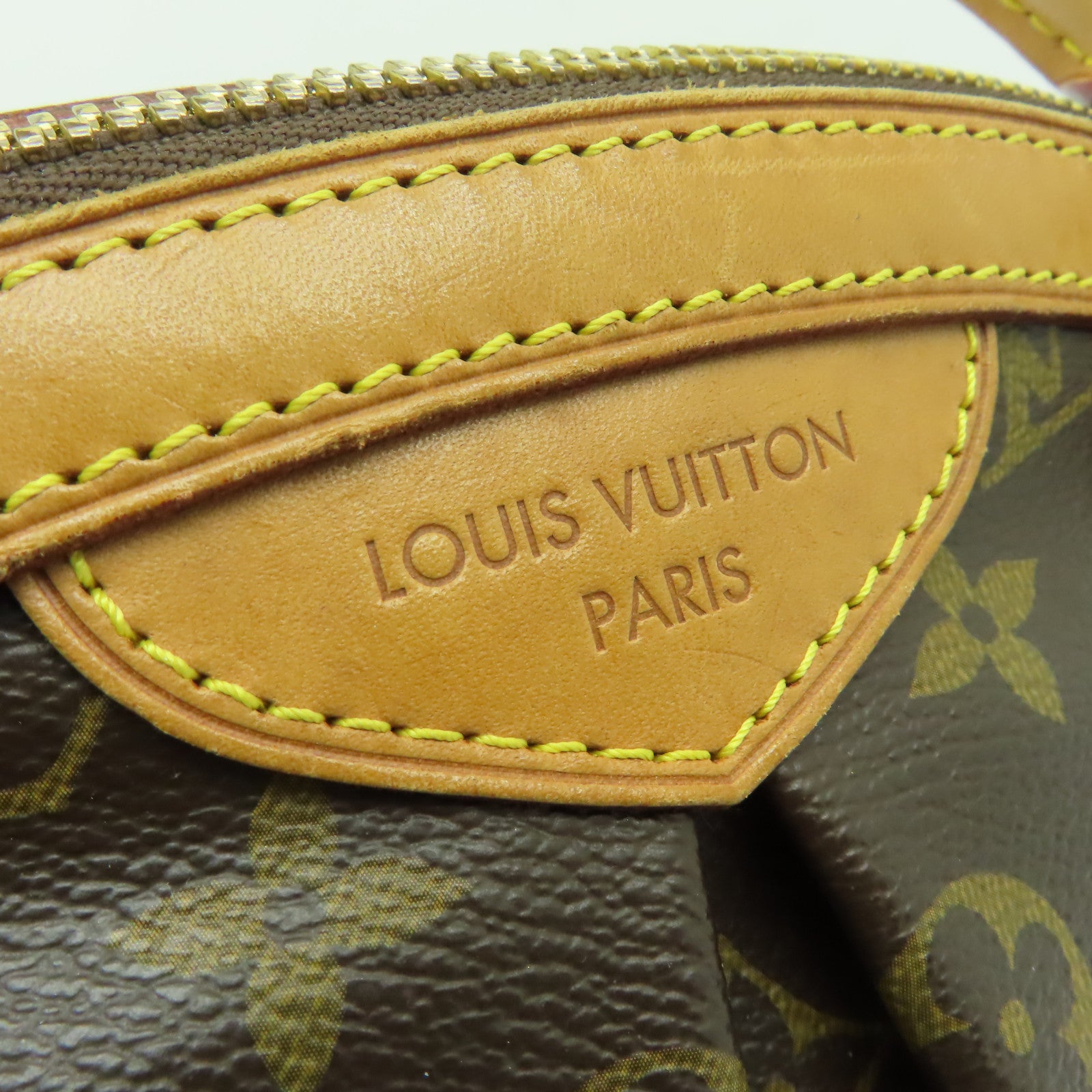 LOUIS VUITTON Monogram Tivoli PM金扣手挽袋棕色
