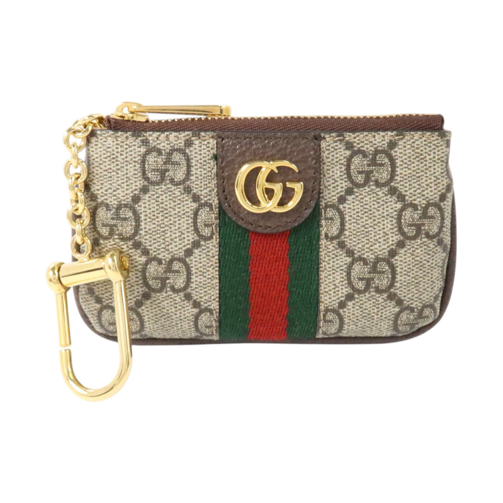GUCCI 塗層帆布Ophidia GG Key Case金扣鎖匙套