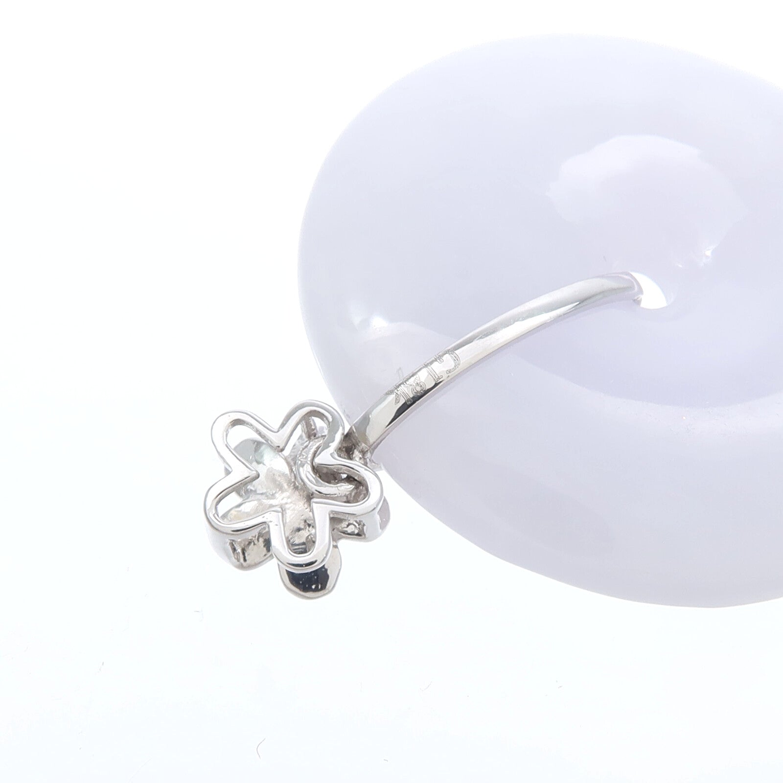 JEWELRY 18K白金Jade Pendant Top翡翠吊墜