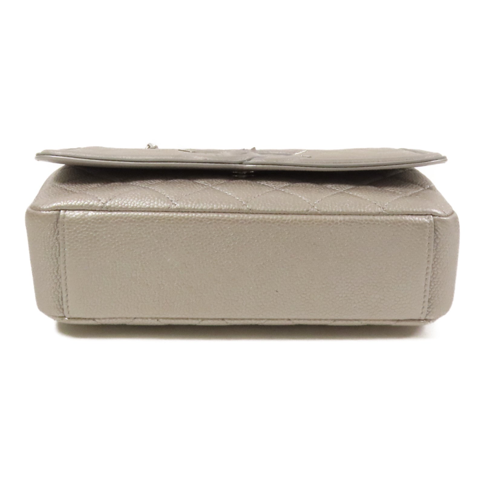 CHANEL 牛皮皮革CC Filigree銀扣肩背袋