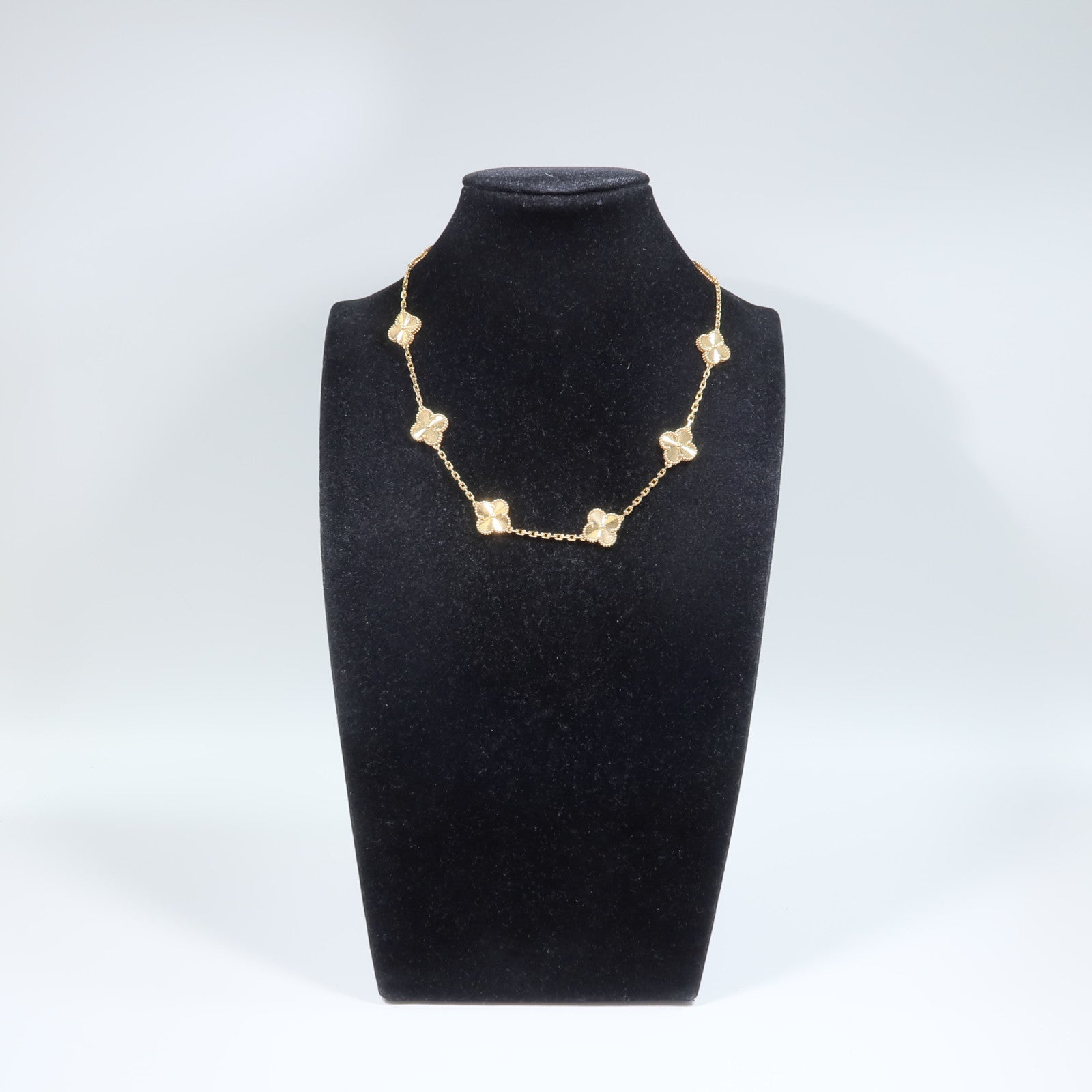 Van Cleef & Arpels 18K黃金Vintage Alhambra 10 Motif項鍊