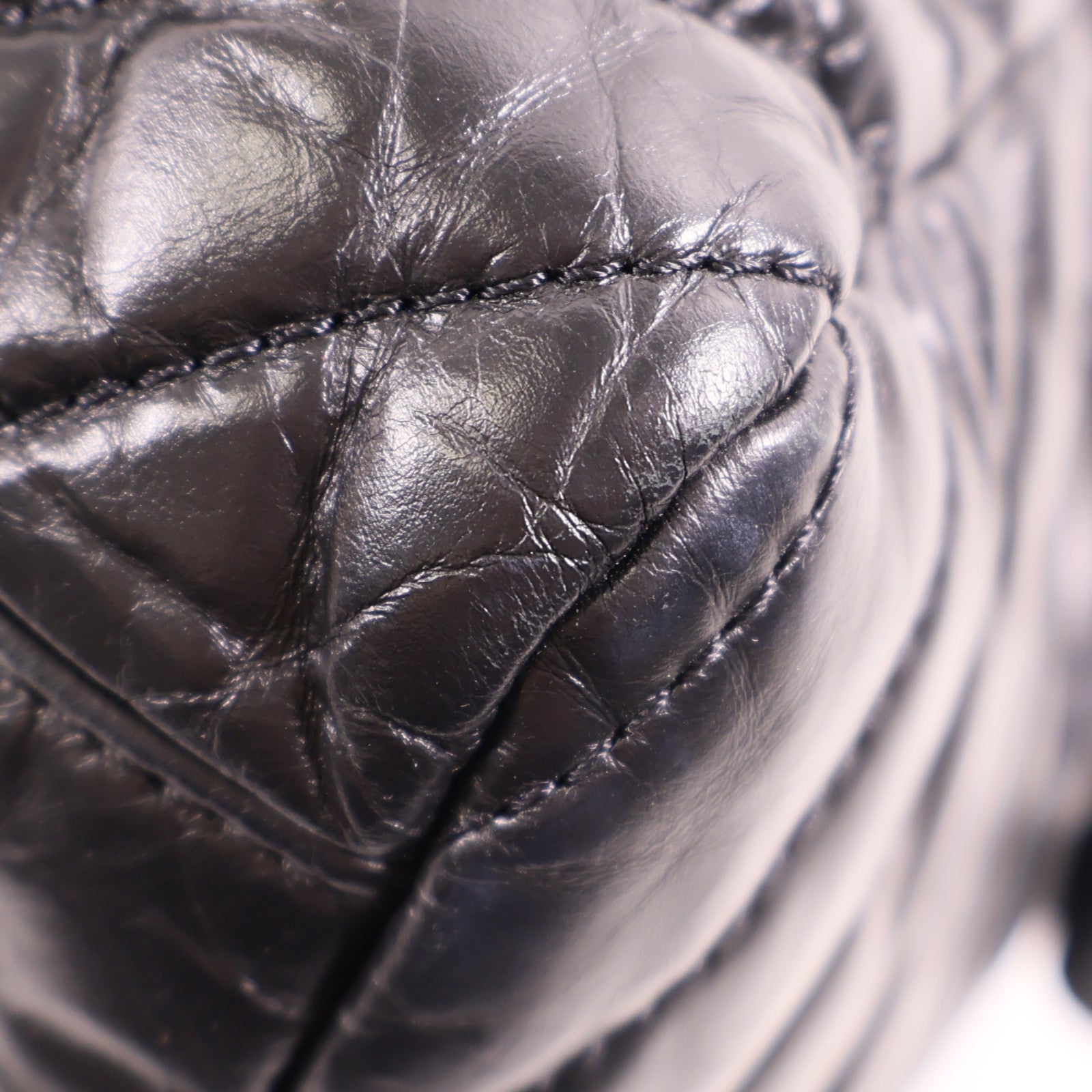 CHANEL 牛皮皮革Shoulder Bag銀扣手挽肩背兩用袋