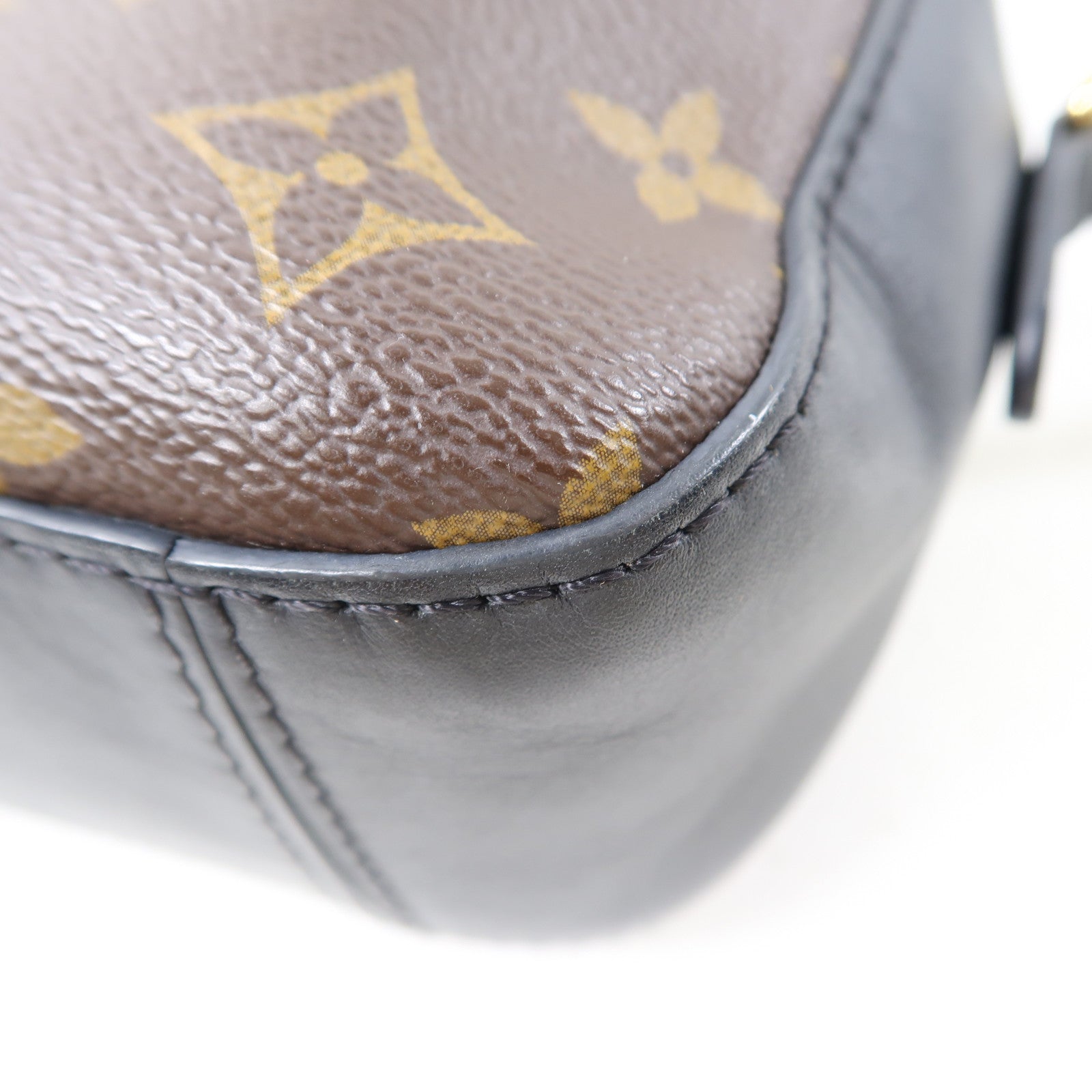 LOUIS VUITTON Monogram Saintogen金扣手挽肩背兩用袋棕色/黑色
