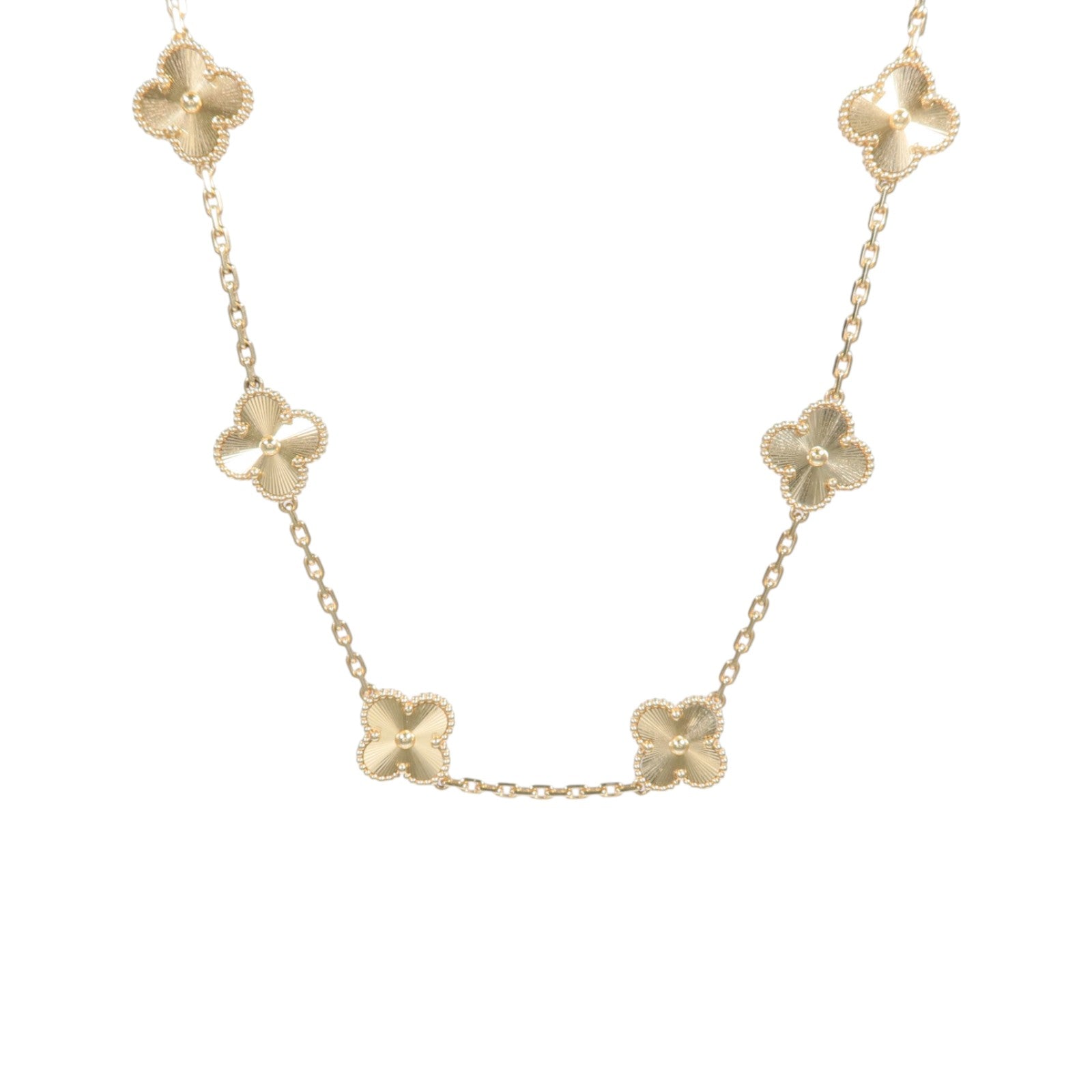 Van Cleef & Arpels 18K黃金Vintage Alhambra 10 Motif項鍊